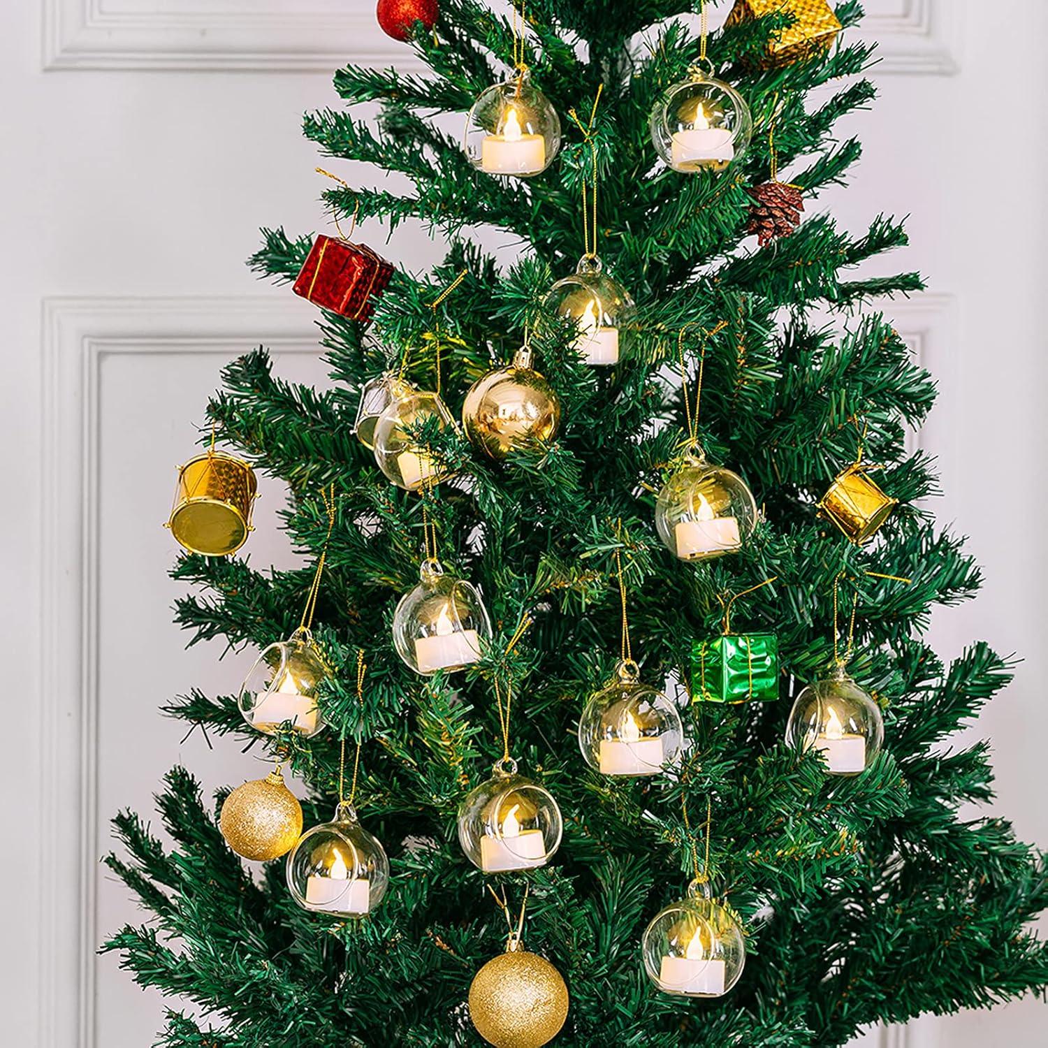 Soportes de Velas Colgantes Nuptio 12 Pcs Vidrio 6cm