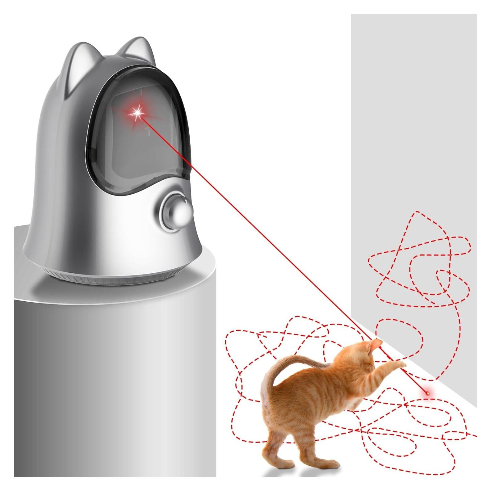 Juguete de láser para gatos Muhhiba Plata - Interactivo y Ajustable