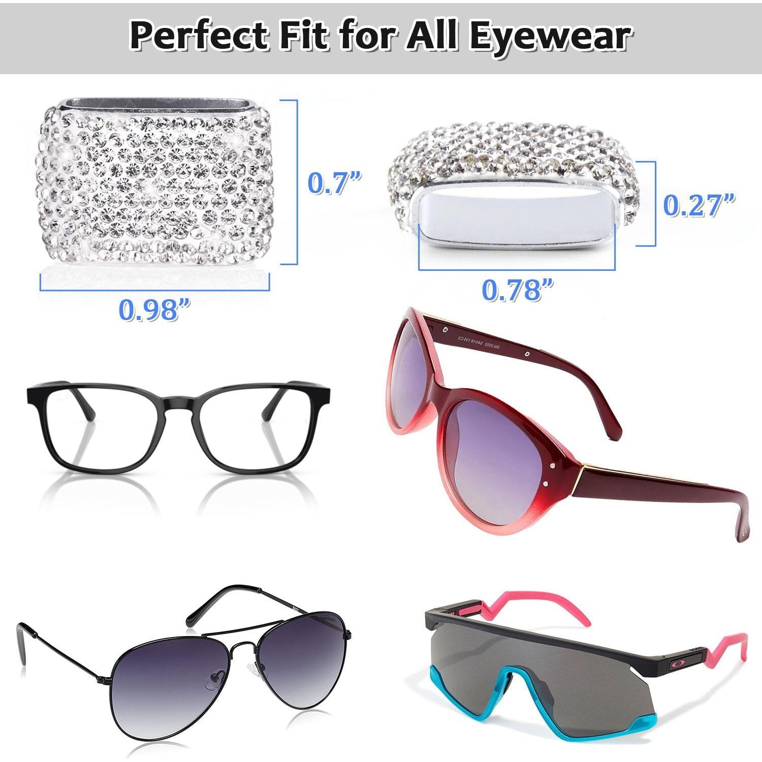 Soporte de Gafas Brillantes ToBeQueen - 4 Piezas, Blanco