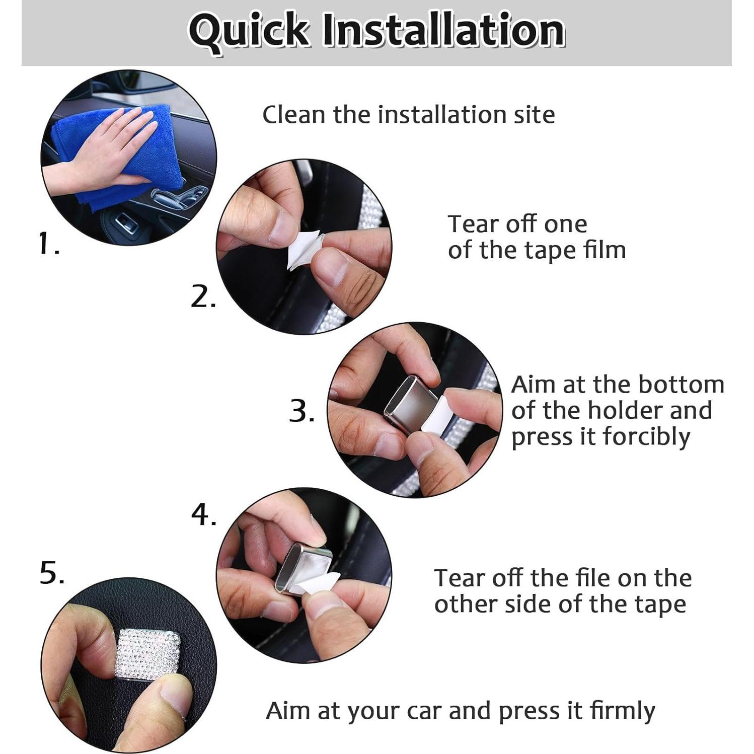 Soporte de Gafas Brillantes ToBeQueen - 4 Piezas, Blanco