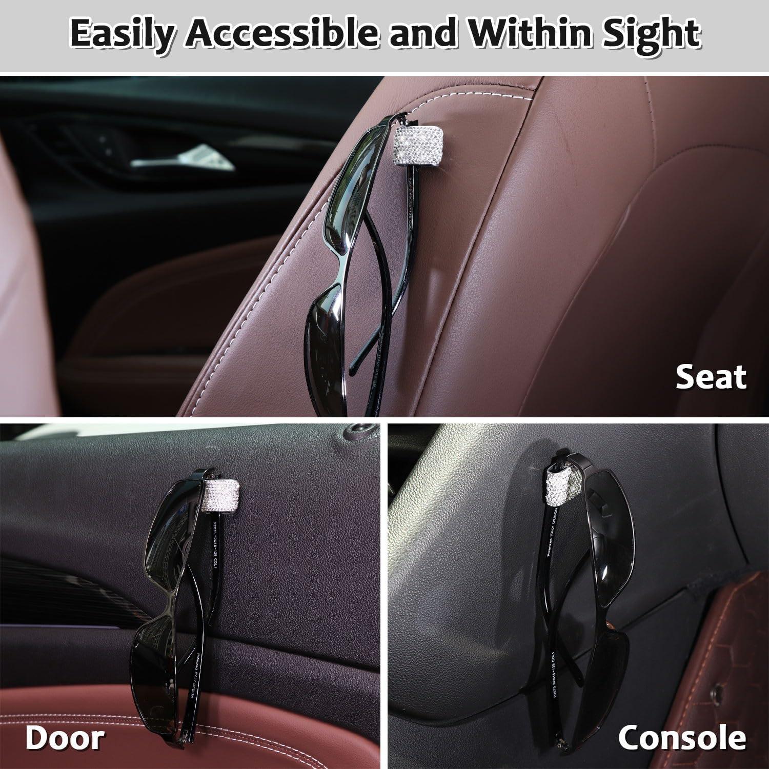 Soporte de Gafas Brillantes ToBeQueen - 4 Piezas, Blanco