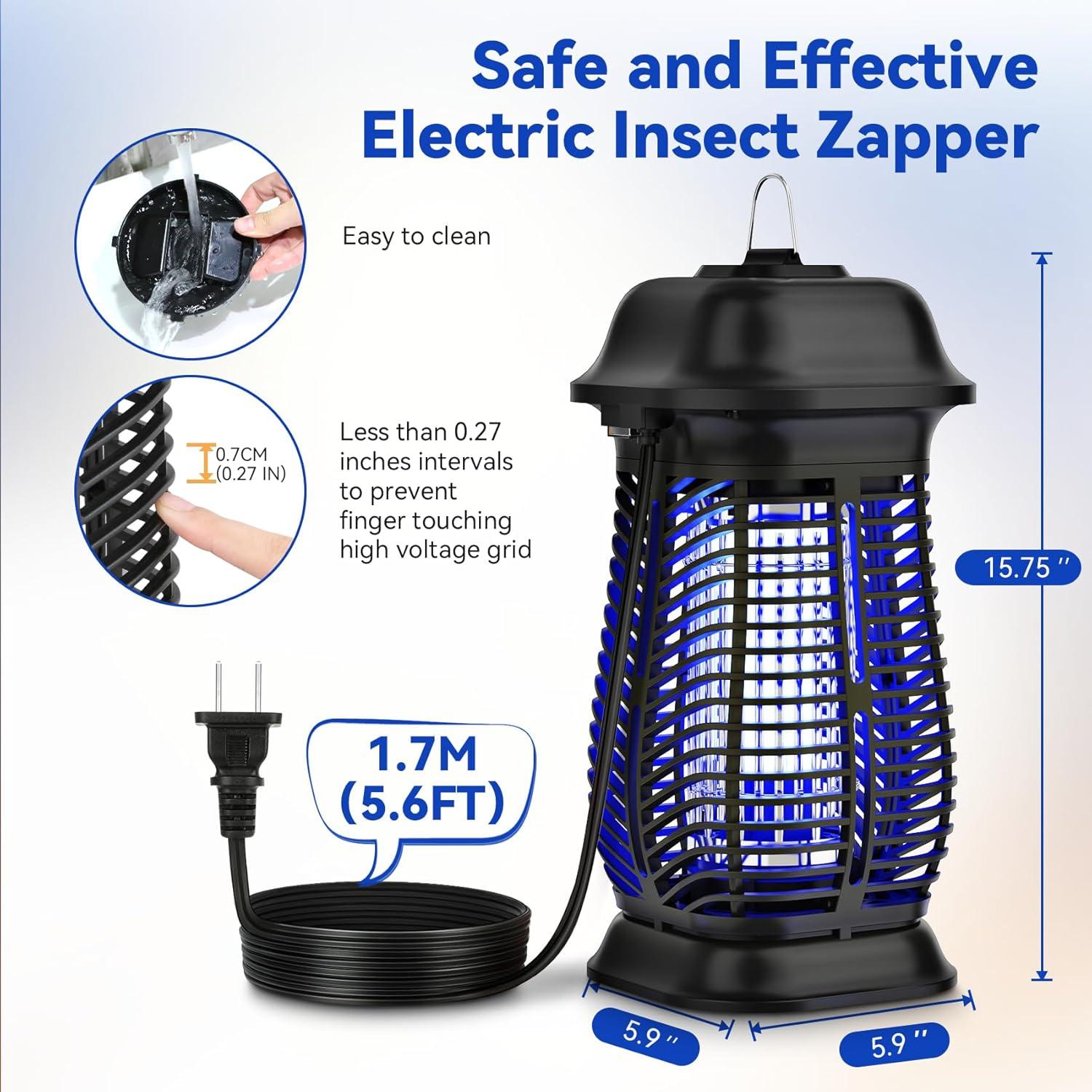 Zapper de Insectos XGAYOO 4200V para Exterior y Interior