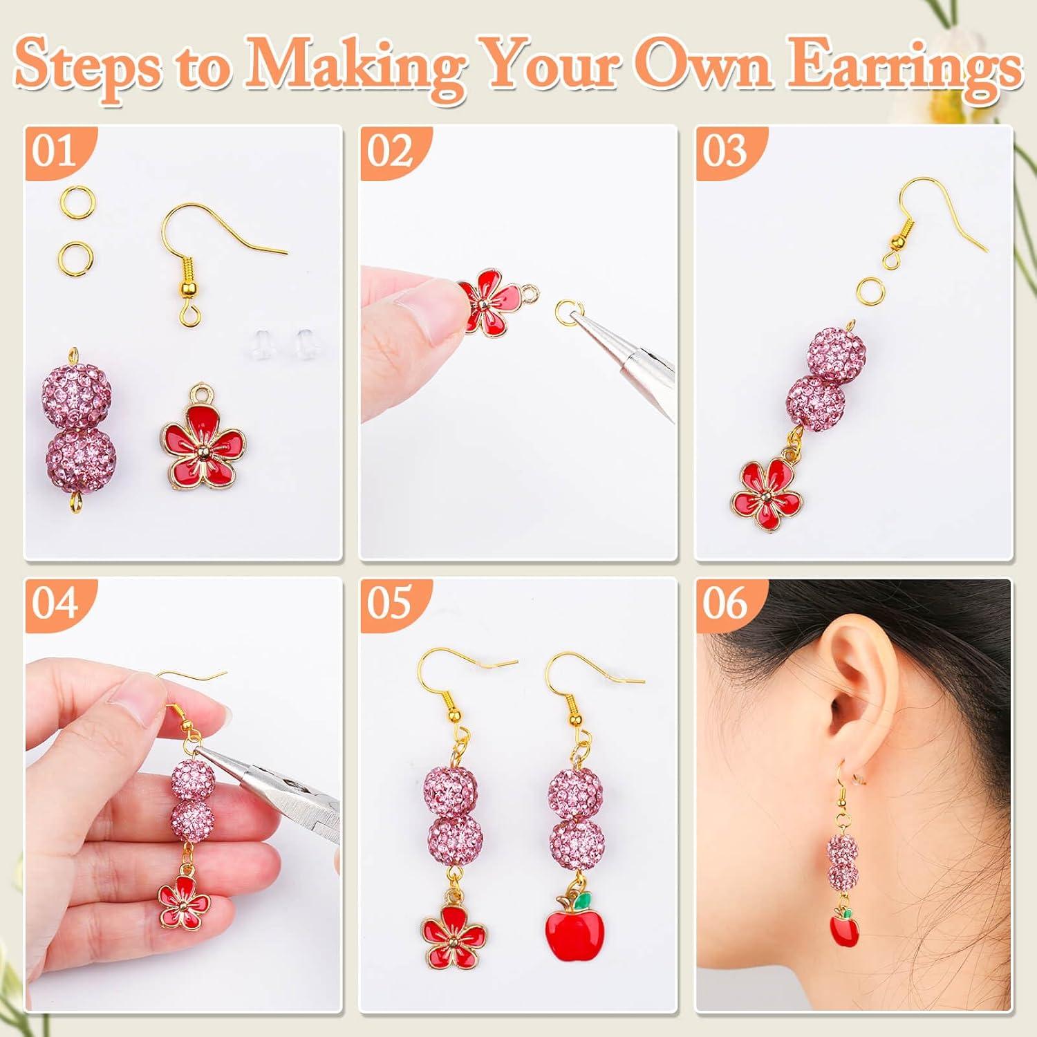 Kit de Suministros para Hacer Pendientes Cridoz 960PCS Multicolores