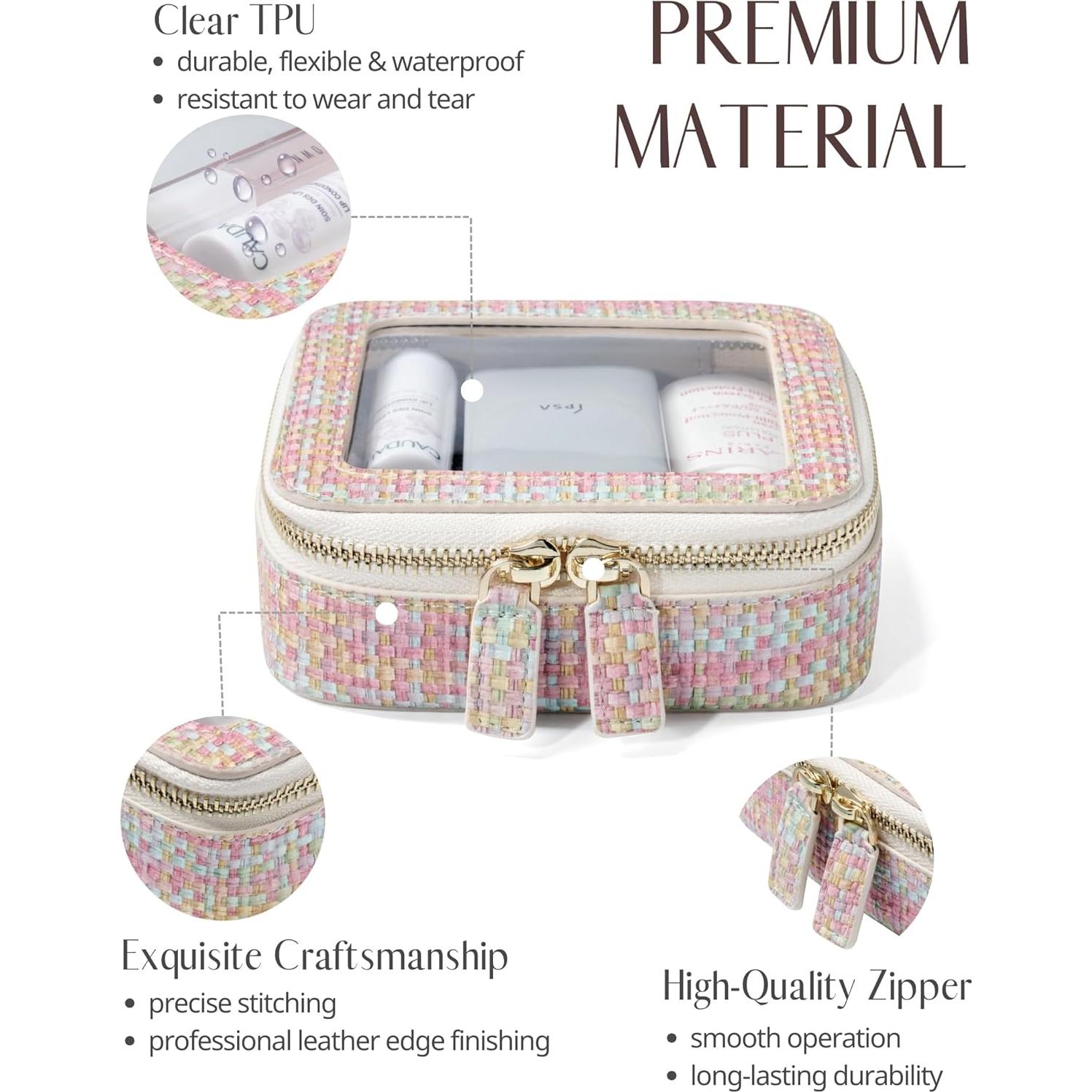 Bolsa Cosmética Pequeña Popvibe Transparente Impermeable 12.7x12x5cm