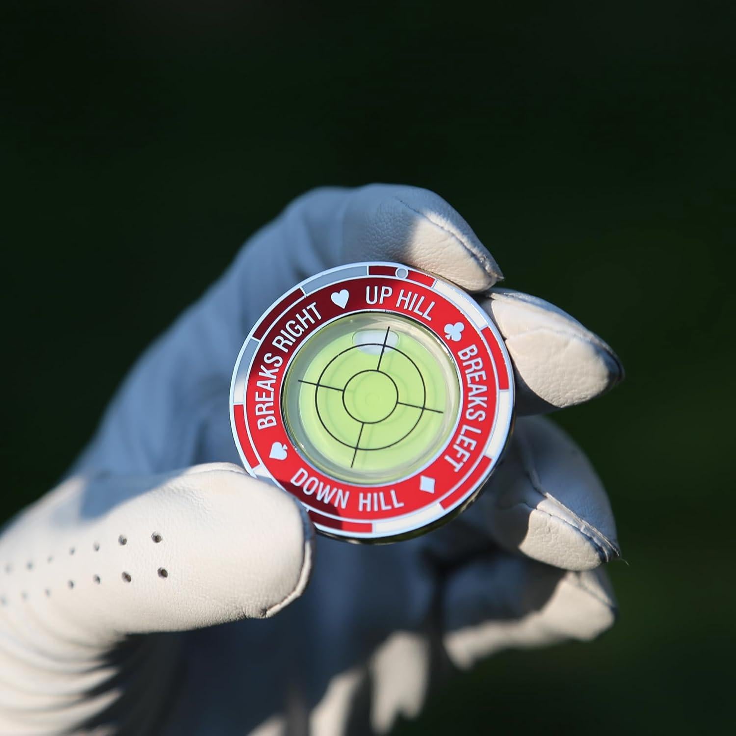 Marcador de bola Sporty Buff con nivel de burbuja - Accesorio de golf