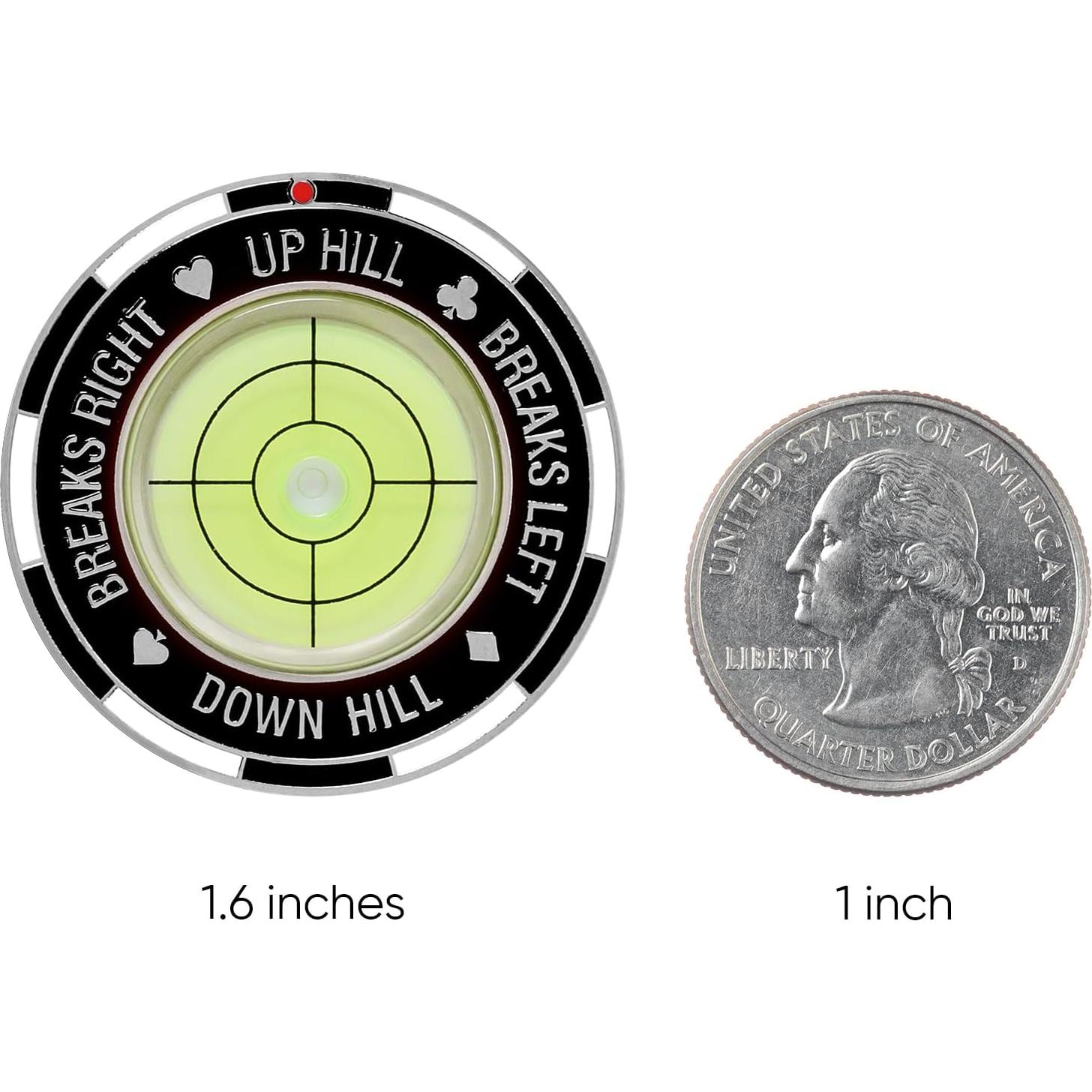 Marcador de bola Sporty Buff con nivel de burbuja - Accesorio de golf