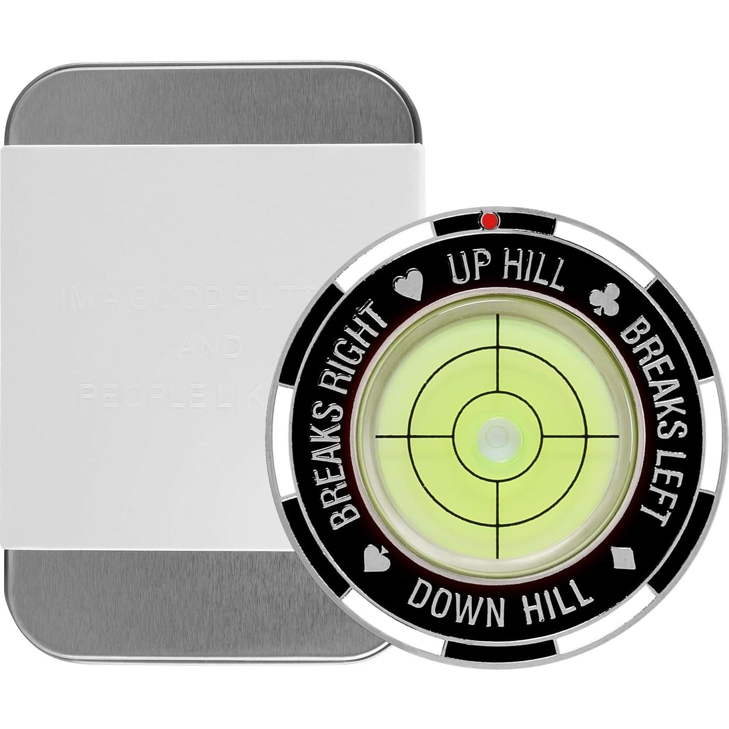 Marcador de bola Sporty Buff con nivel de burbuja - Accesorio de golf