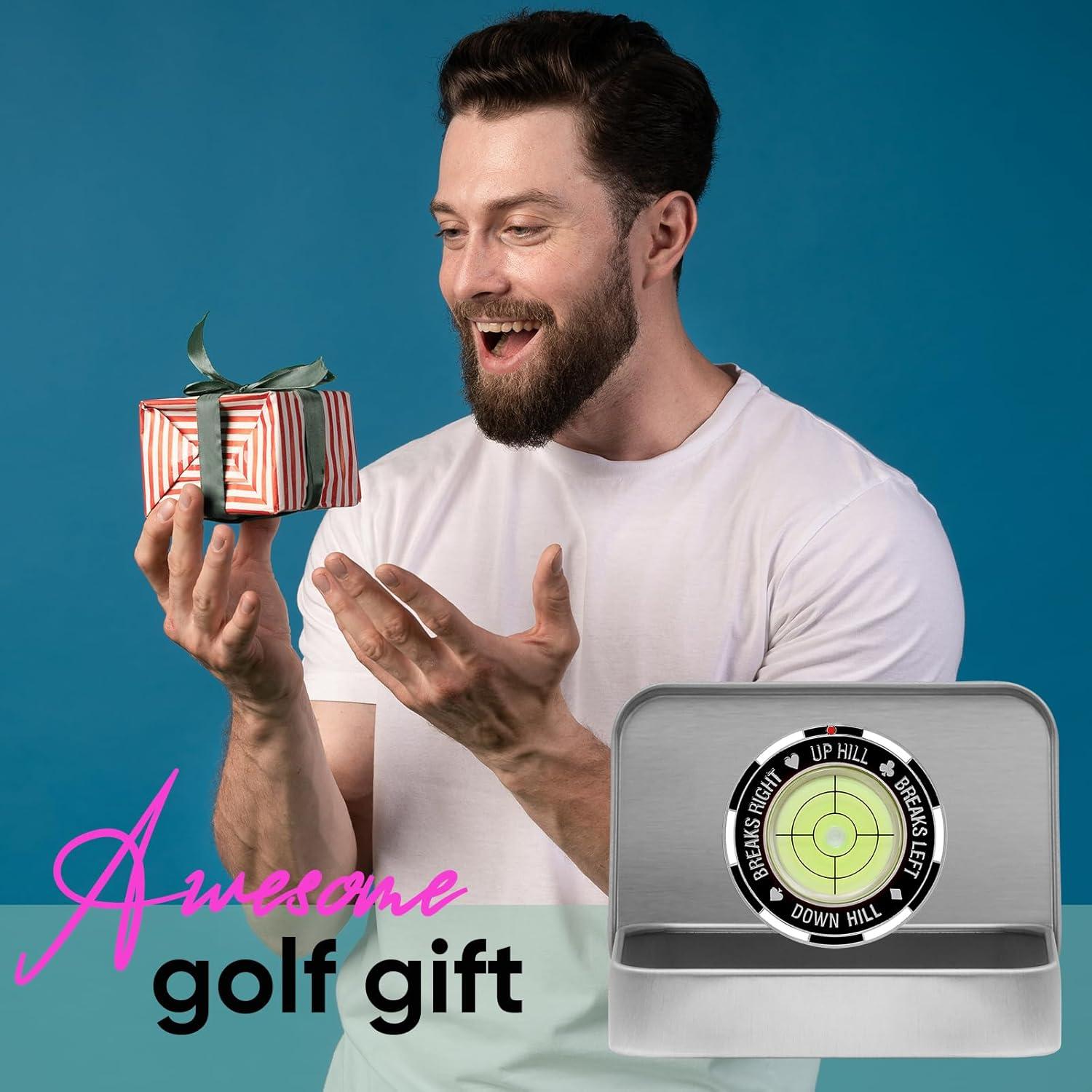 Marcador de bola Sporty Buff con nivel de burbuja - Accesorio de golf