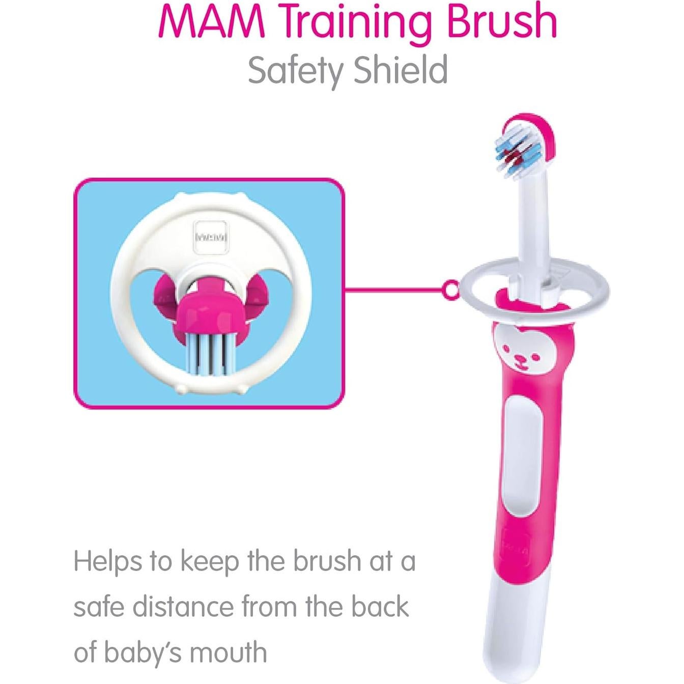 Cepillo de Dientes MAM para Bebés 5+ Meses con Escudo Seguridad