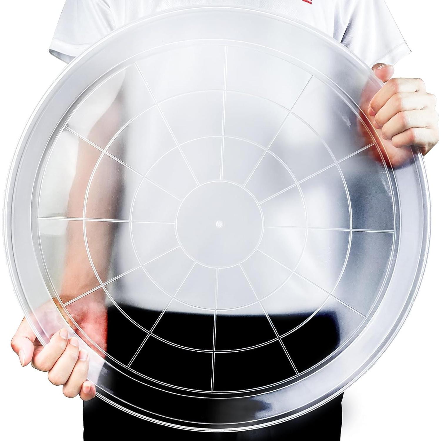 Paquete de 4 platos para plantas OUPSAUI 10.16 cm transparentes