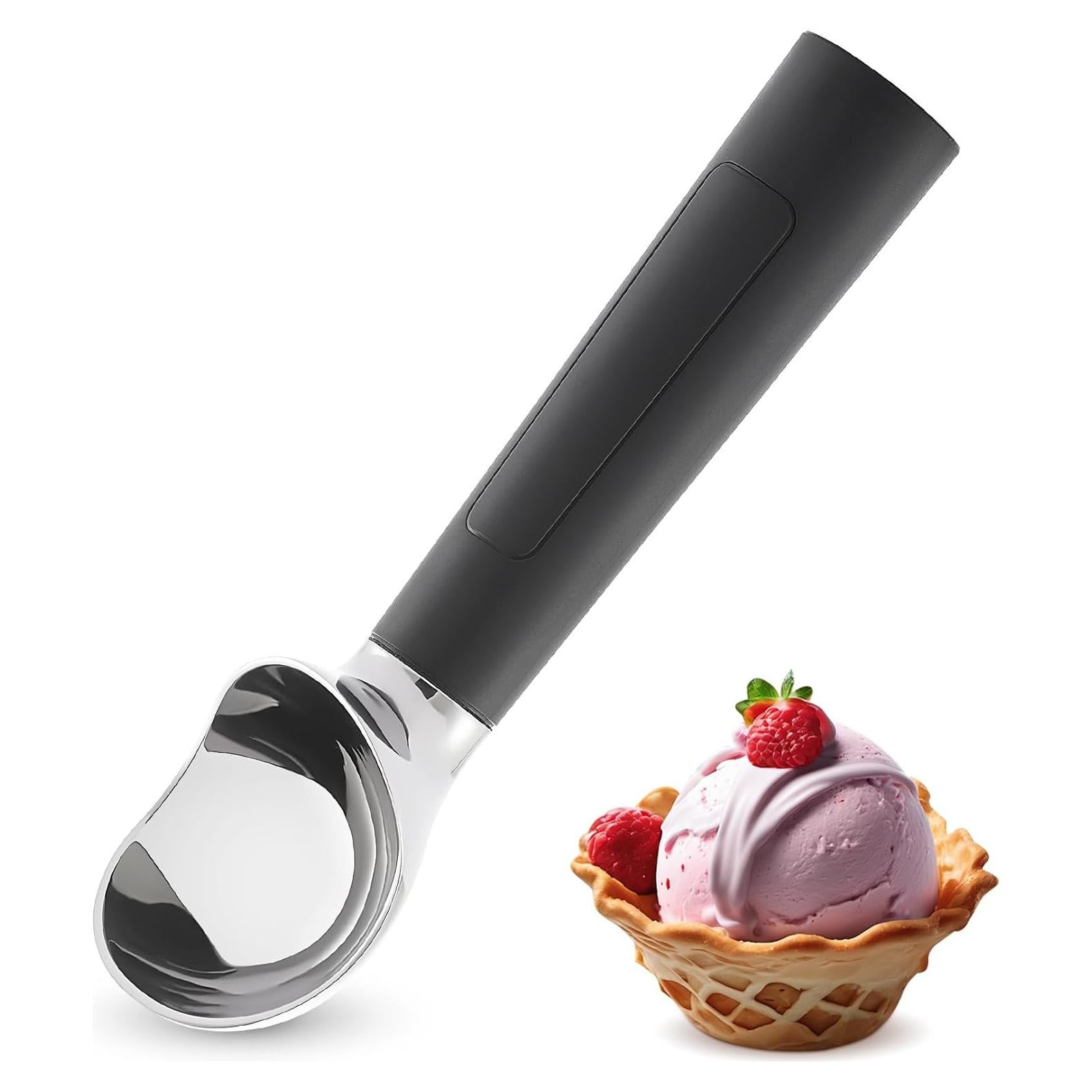 Cuchara de Helado Calentada Recargable LED 70°C Negra