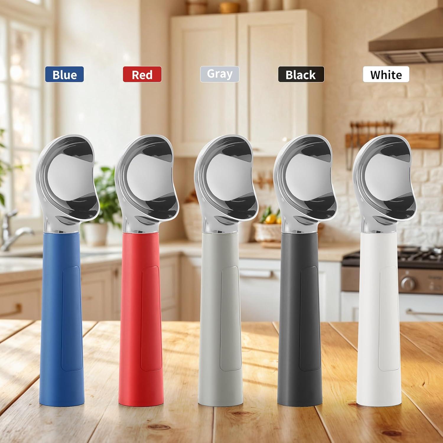 Cuchara de Helado Calentada Recargable LED 70°C Negra