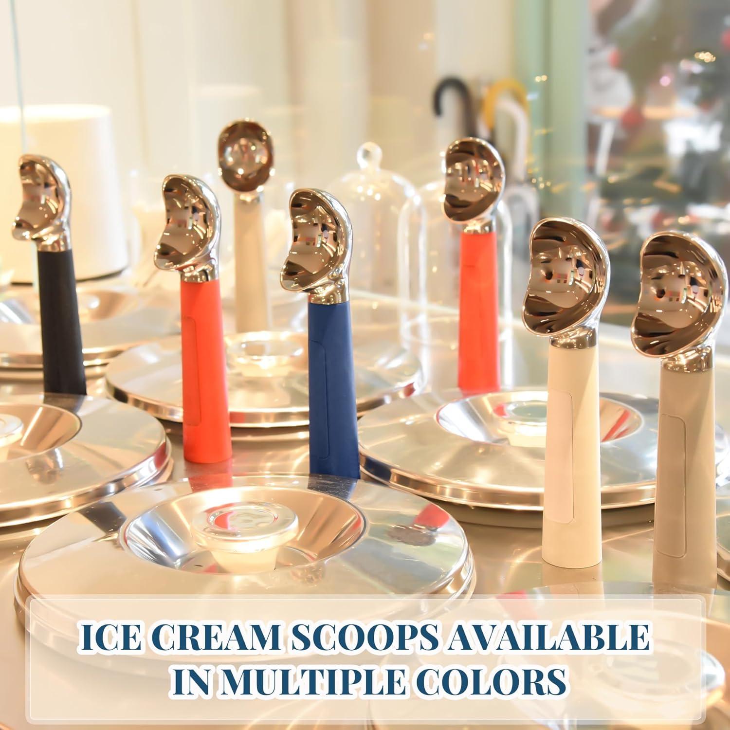 Cuchara de Helado Calentada Recargable LED 70°C Negra