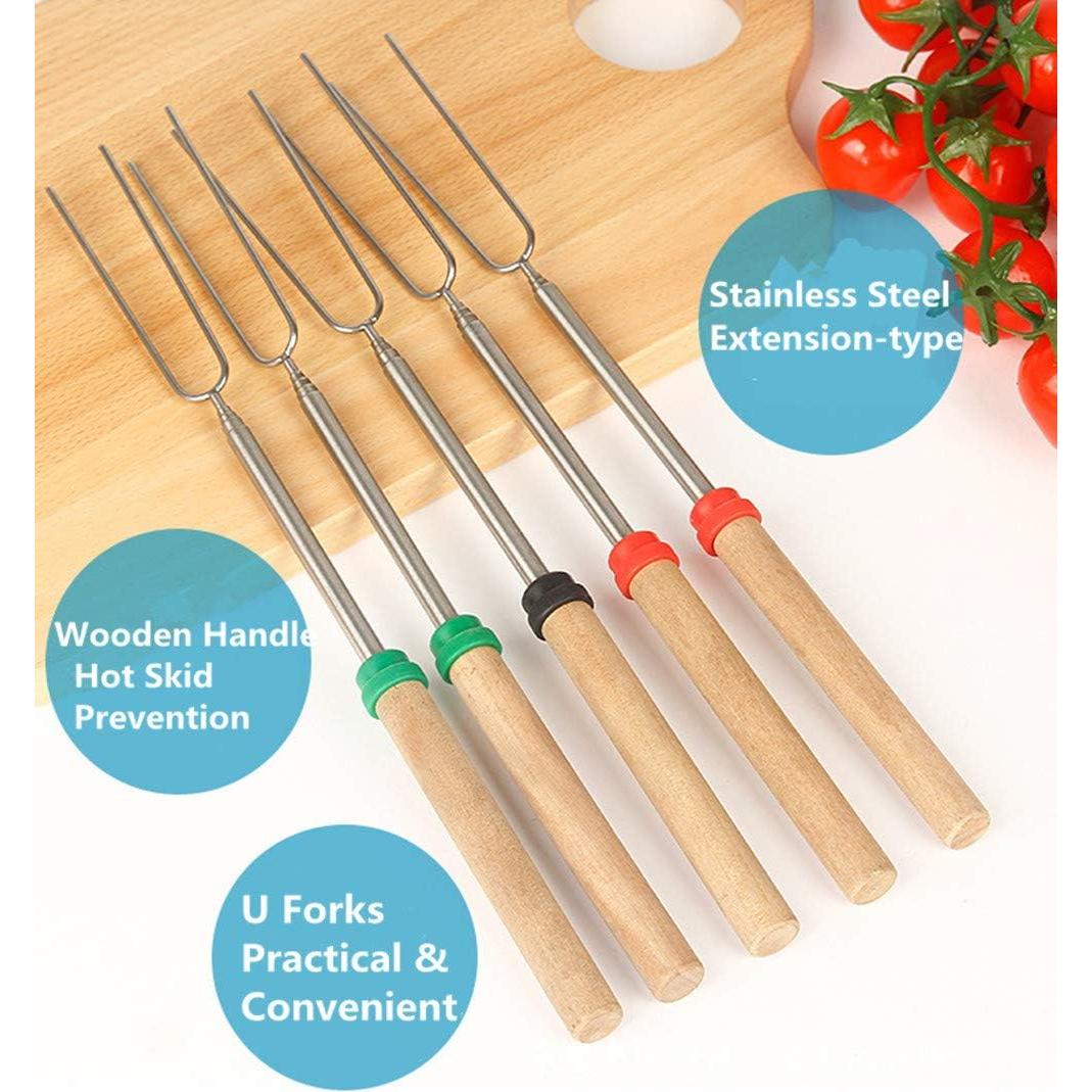 Juego de 12 Palos Telescópicos para Asar Malvaviscos Hadoife