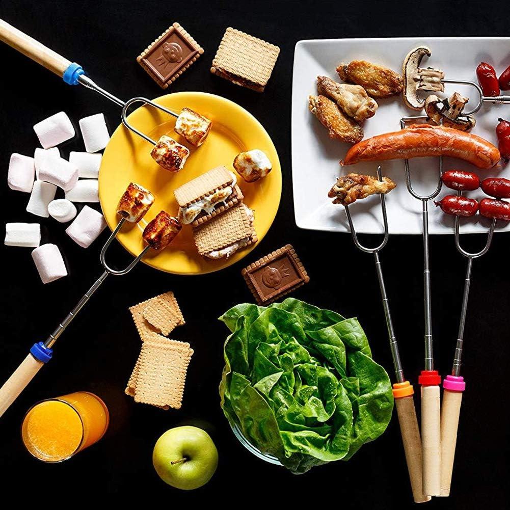 Juego de 12 Palos Telescópicos para Asar Malvaviscos Hadoife