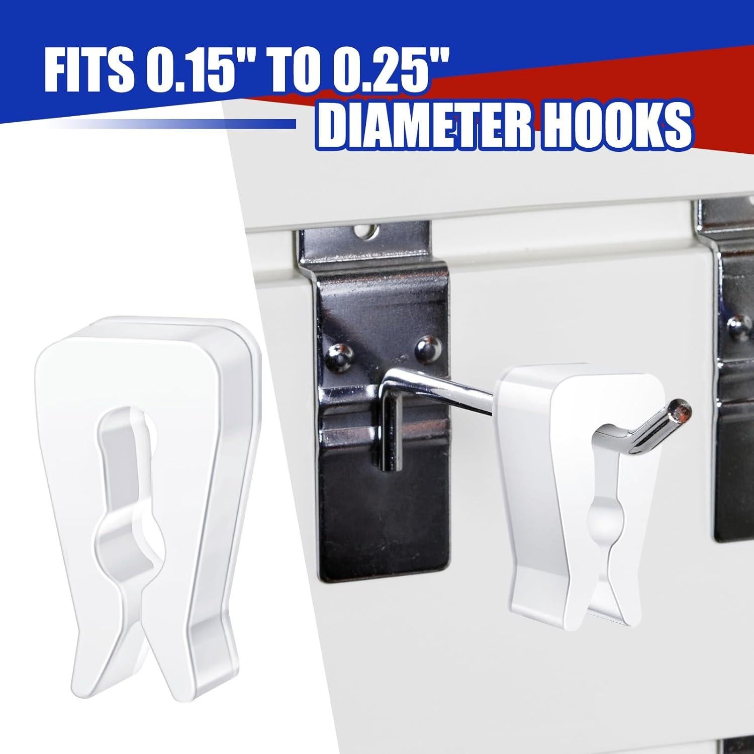 100 Tapones de Gancho de PVC Foilswirl para Control de Inventario