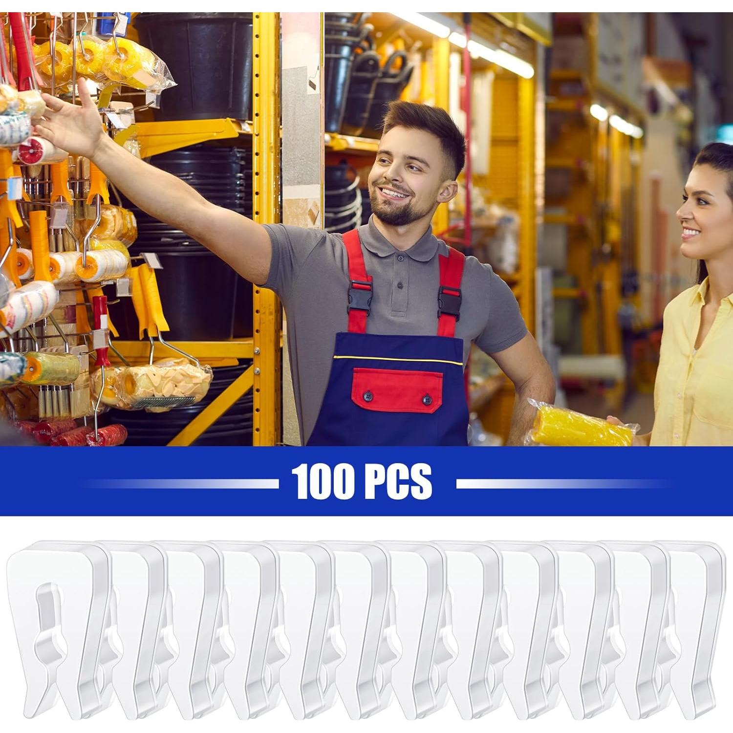 100 Tapones de Gancho de PVC Foilswirl para Control de Inventario