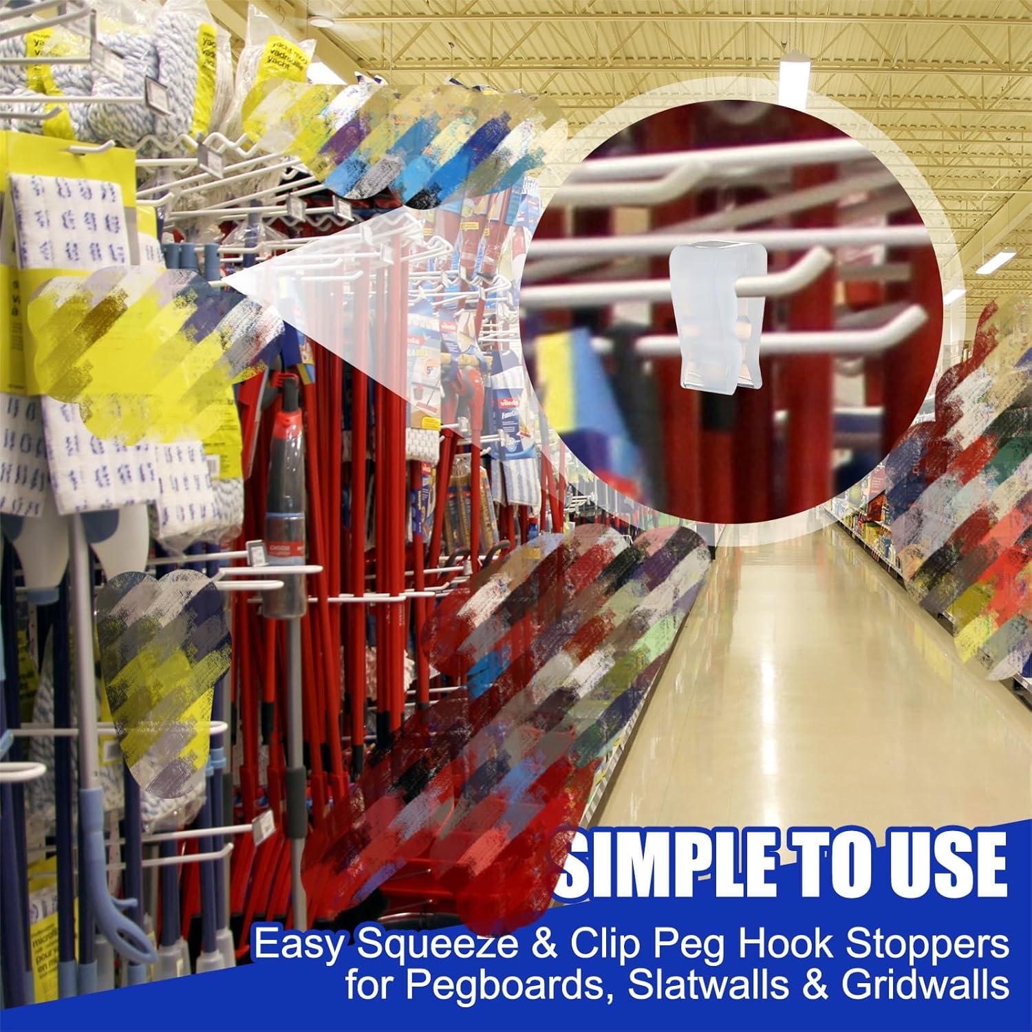 100 Tapones de Gancho de PVC Foilswirl para Control de Inventario