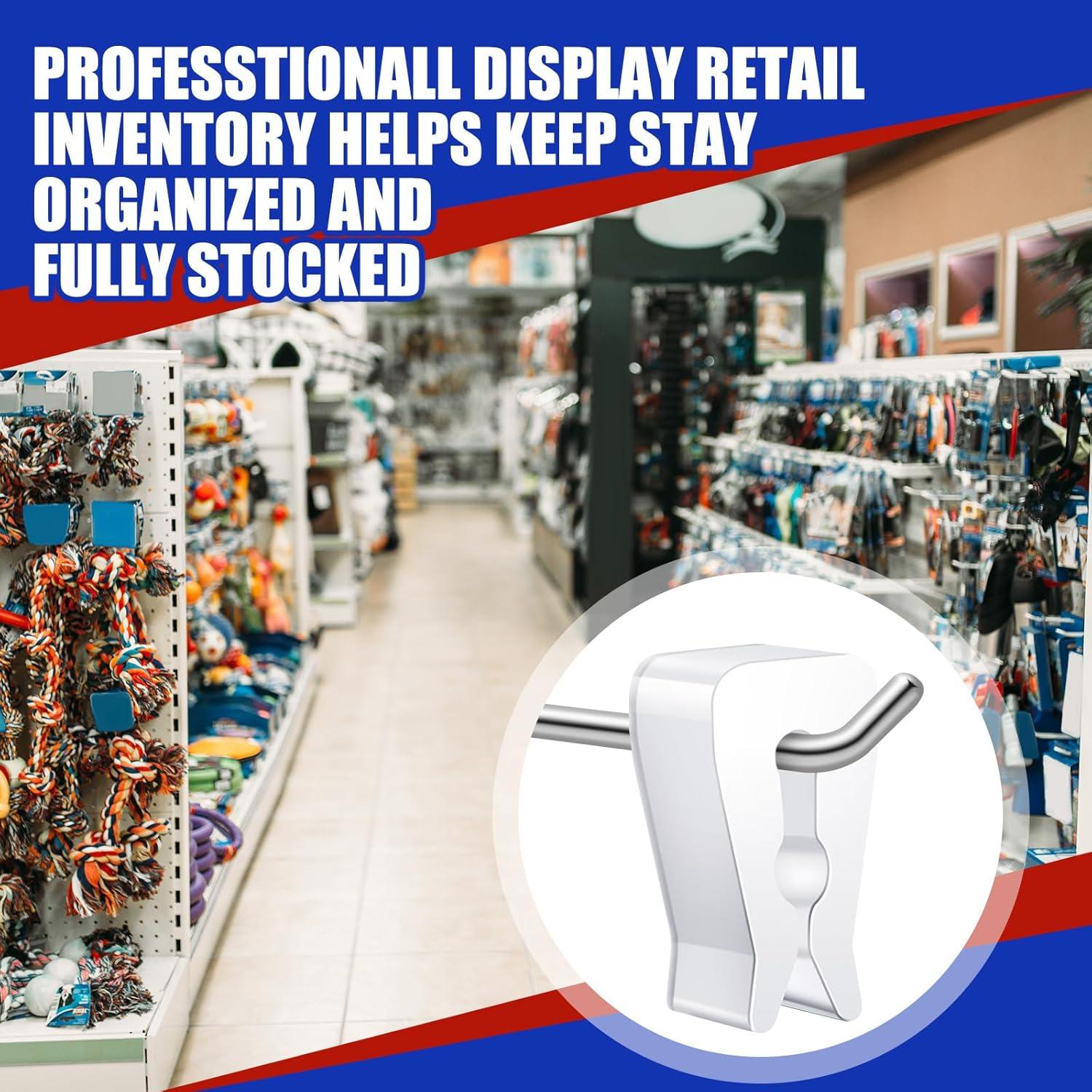 100 Tapones de Gancho de PVC Foilswirl para Control de Inventario