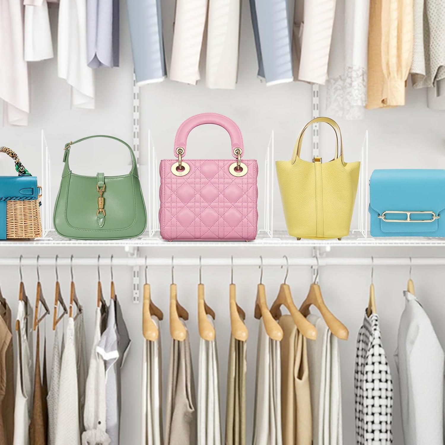 Divisores de estantería SSAWcasa, 8 separadores de metal blanco