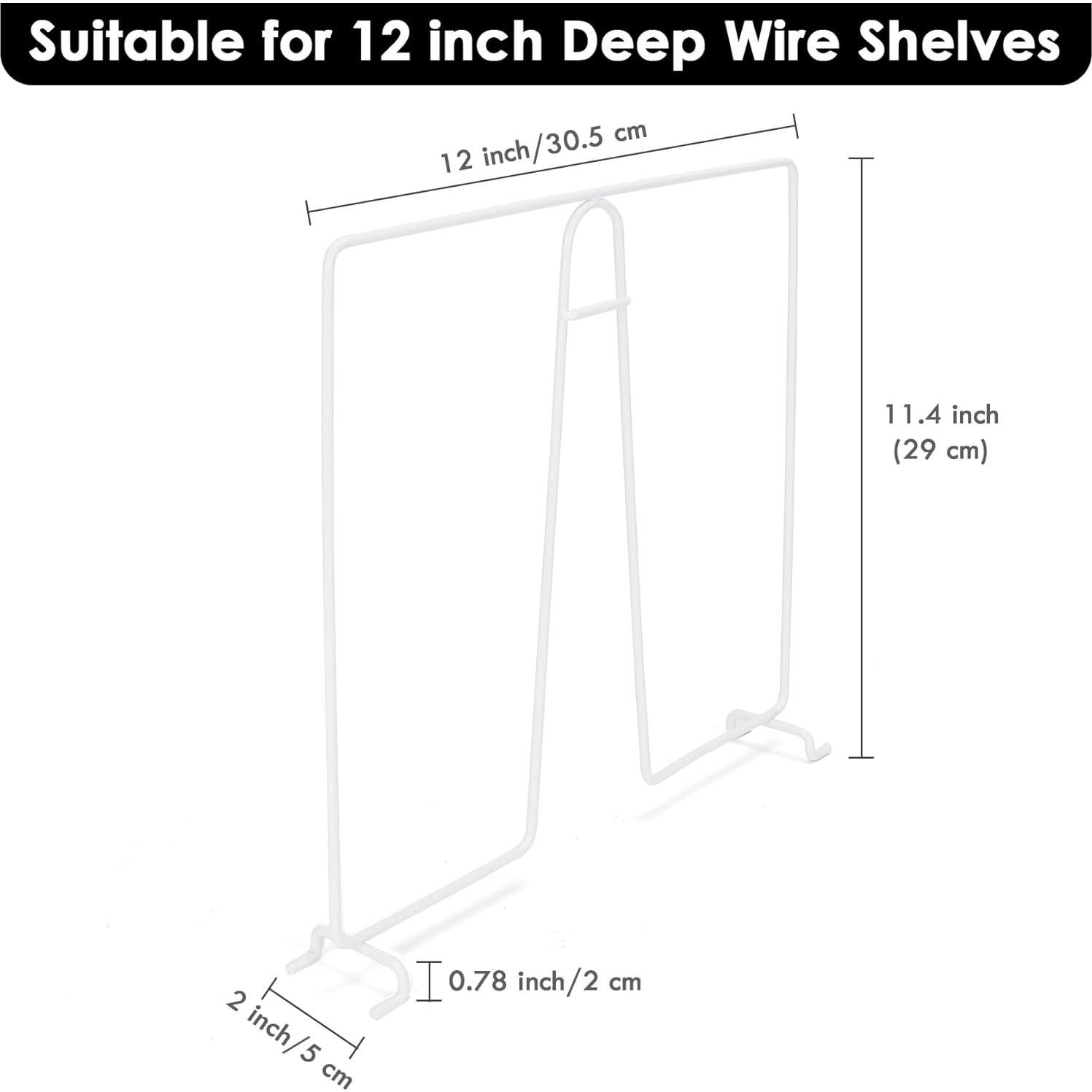Divisores de estantería SSAWcasa, 8 separadores de metal blanco