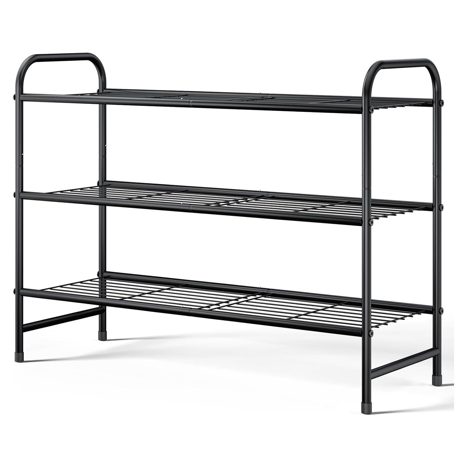 Zapatero Kitsure de Acero Inoxidable Negro - Organizador Apilable