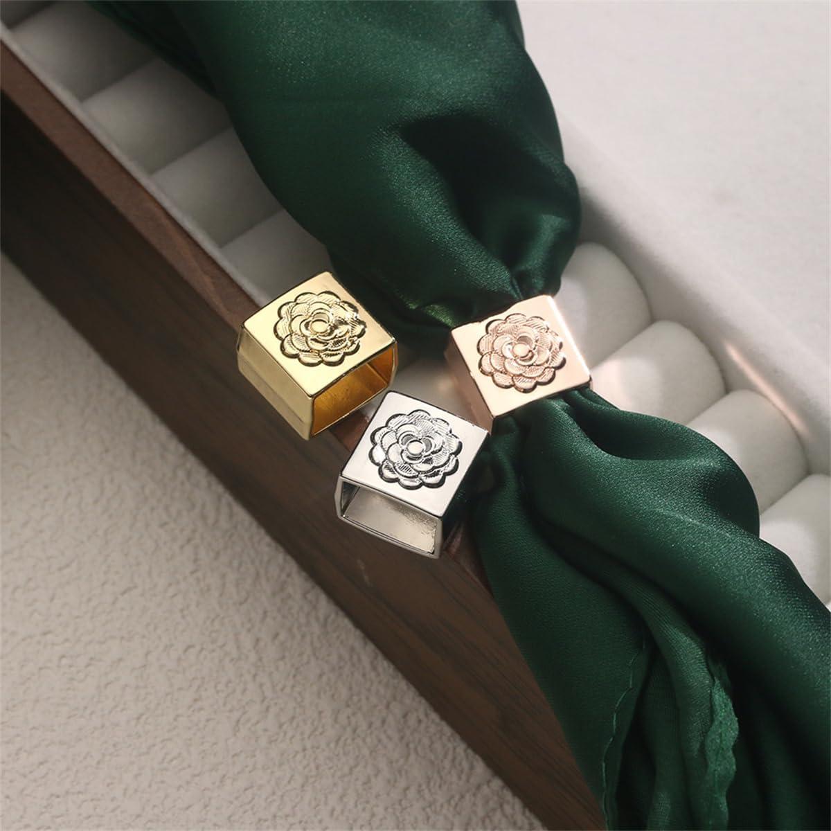 Clips de Bufanda Elegantes para Mujeres - Dorado - 15.5x15mm