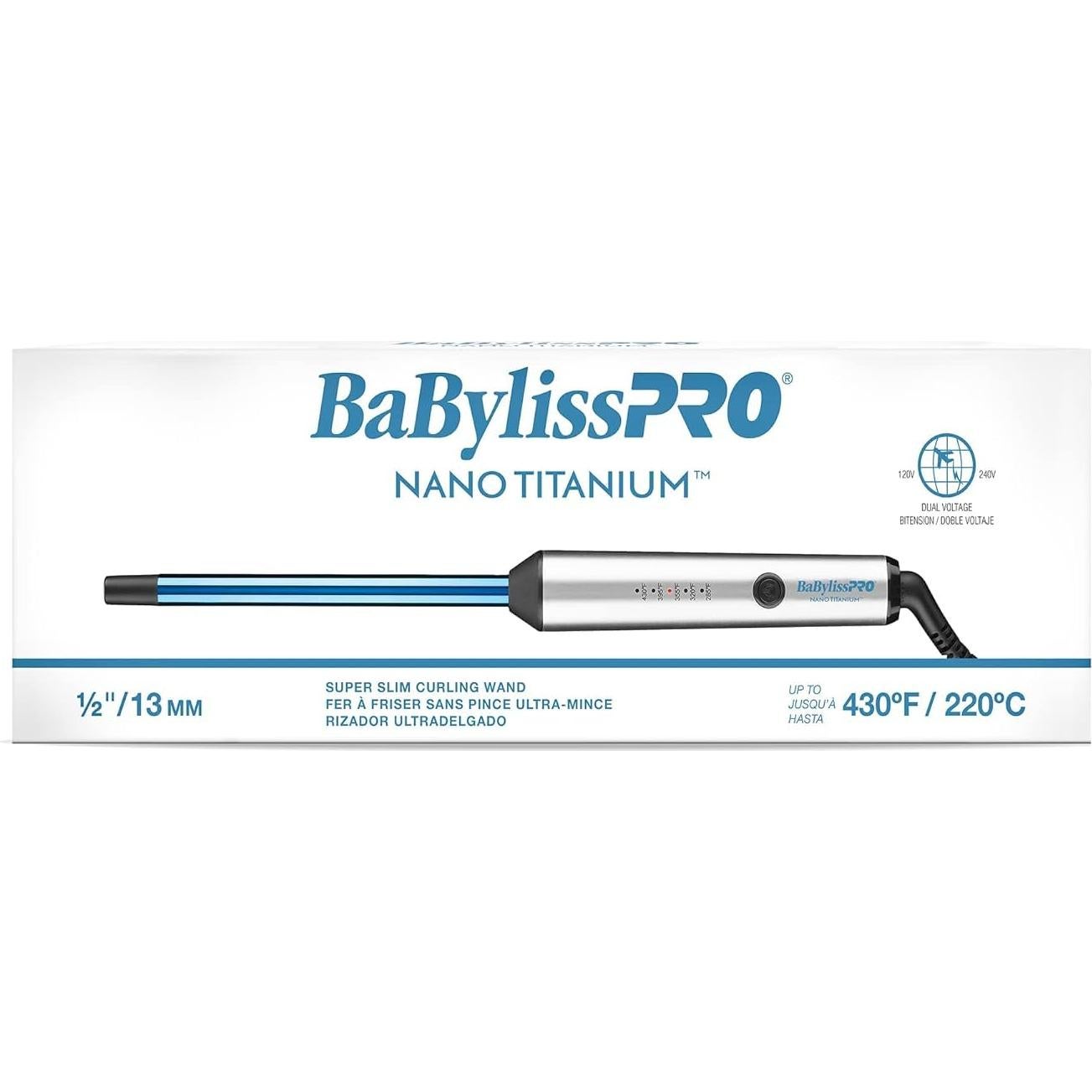 Varita Rizada Profesional BaBylissPRO 1.27cm Azul 430°F