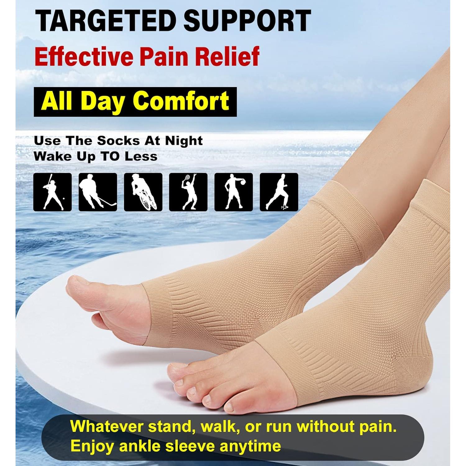 Faja de Compresión para Tobillo KEKING Beige - Soporte Médico