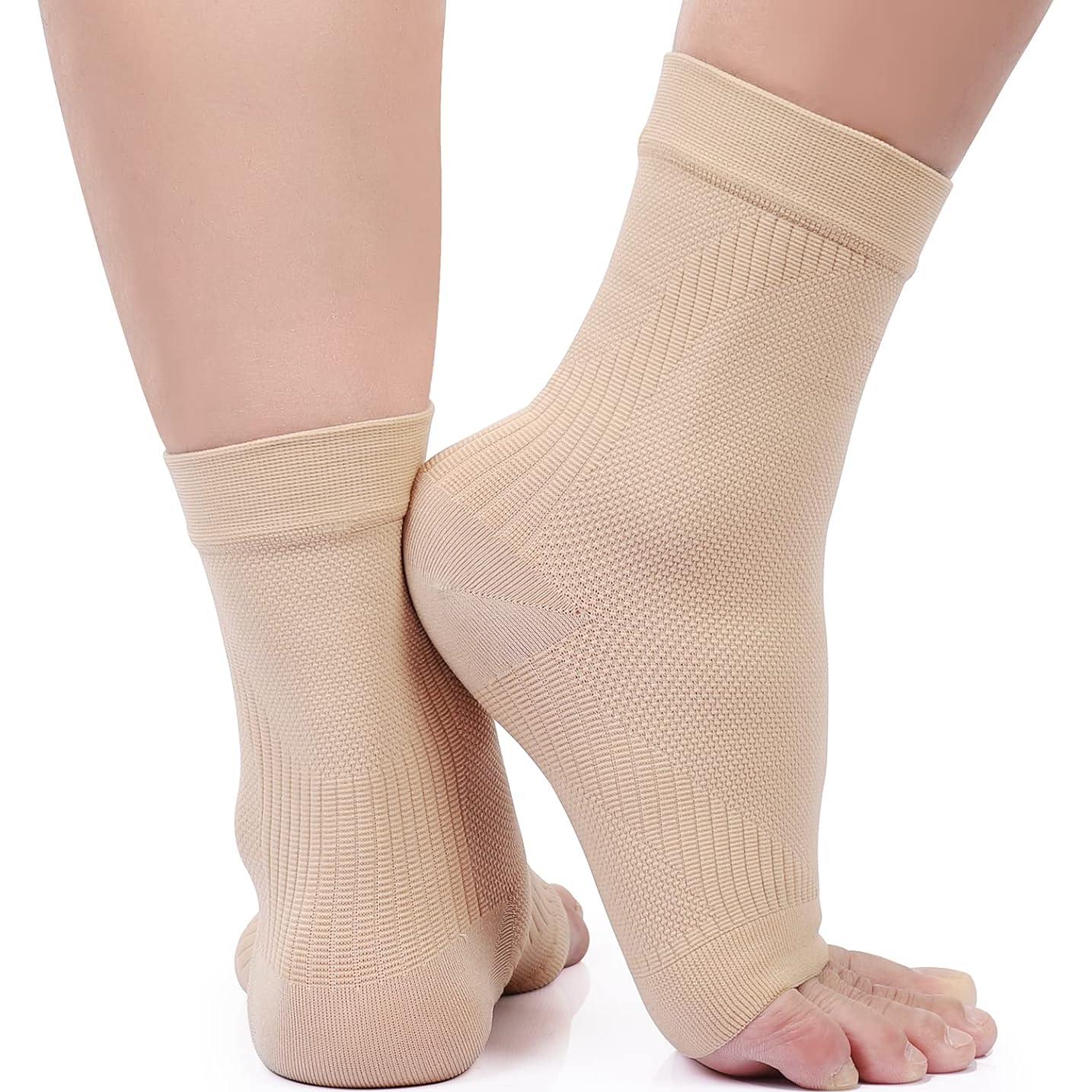 Faja de Compresión para Tobillo KEKING Beige - Soporte Médico