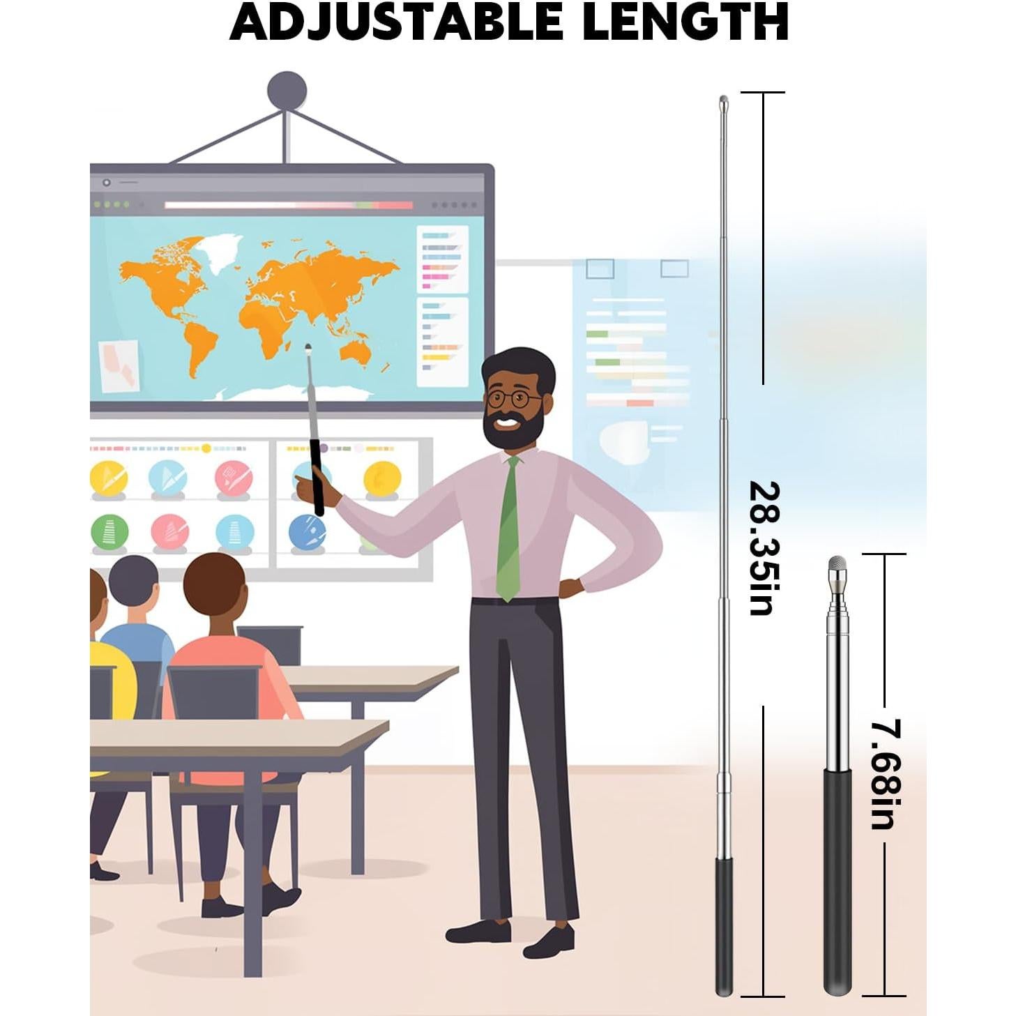 Puntero Telescópico Dumero para Pantallas Táctiles, Negro