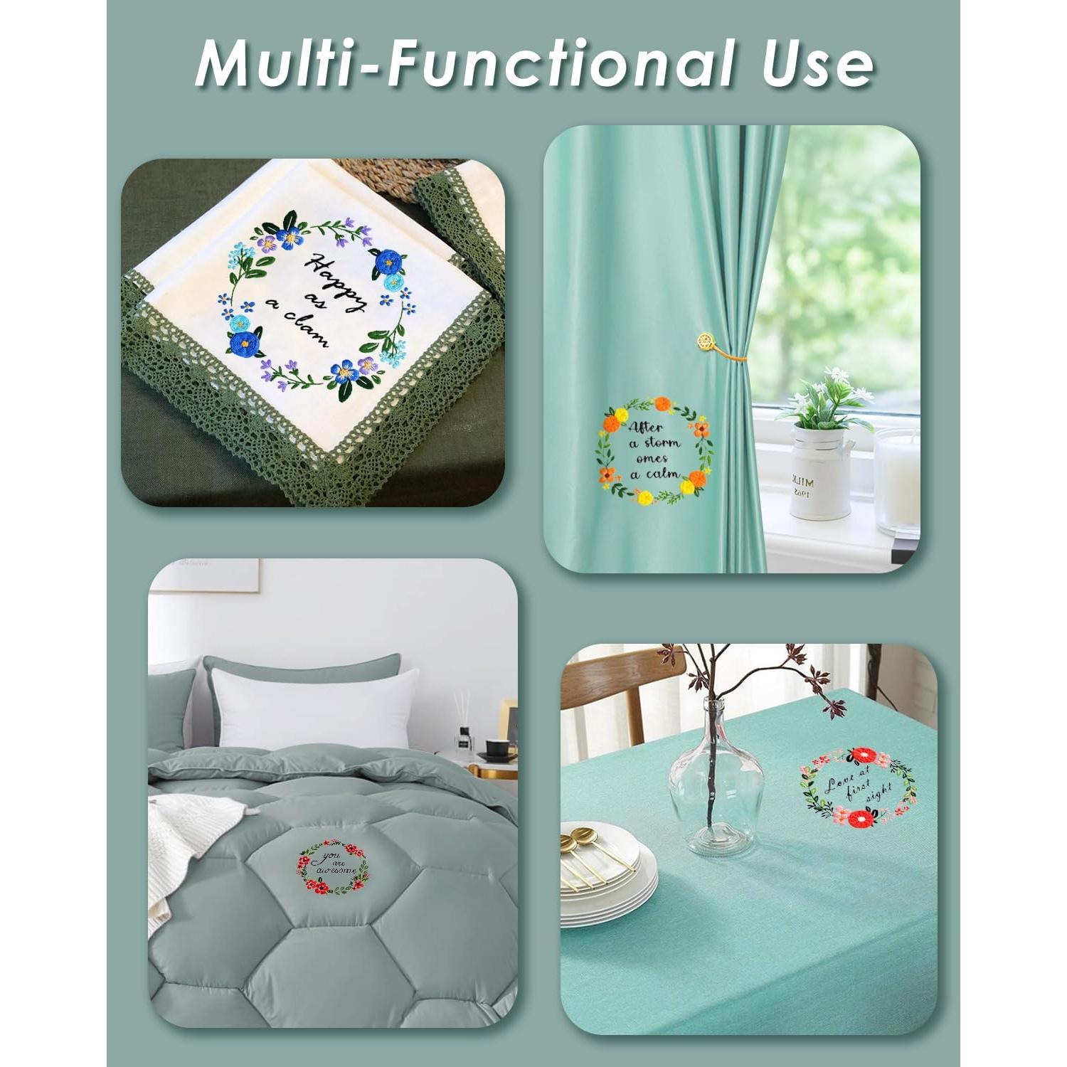 Kit de Bordado ERKOON 4 Sets para Principiantes 30x30 cm