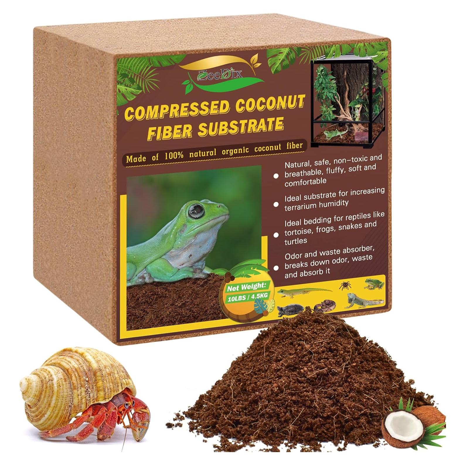 Sustrato de Fibra de Coco ZeeDix 4.54 kg para Reptiles