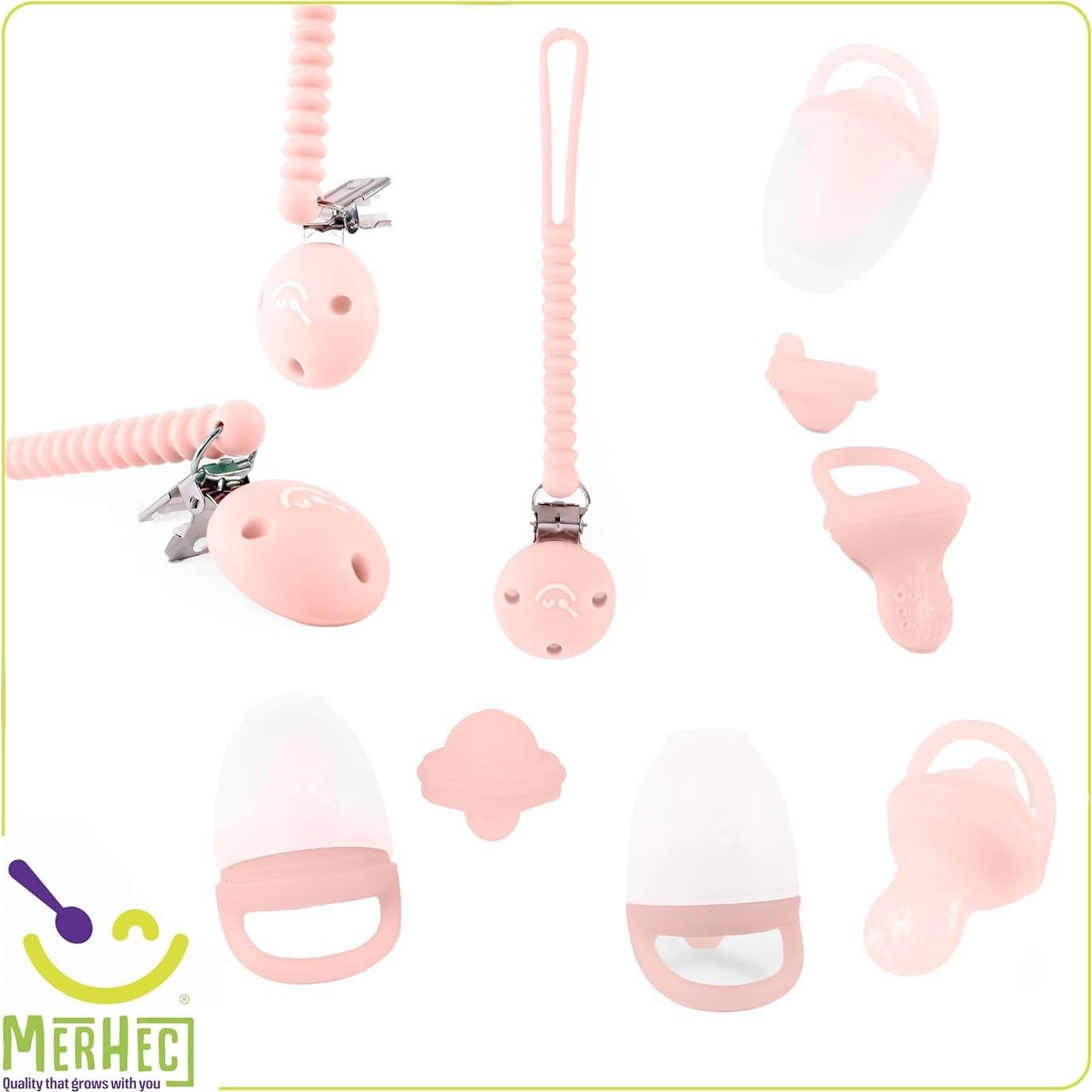 Set de Alimentación para Bebés Inspira - Silicona Rosa Oscuro