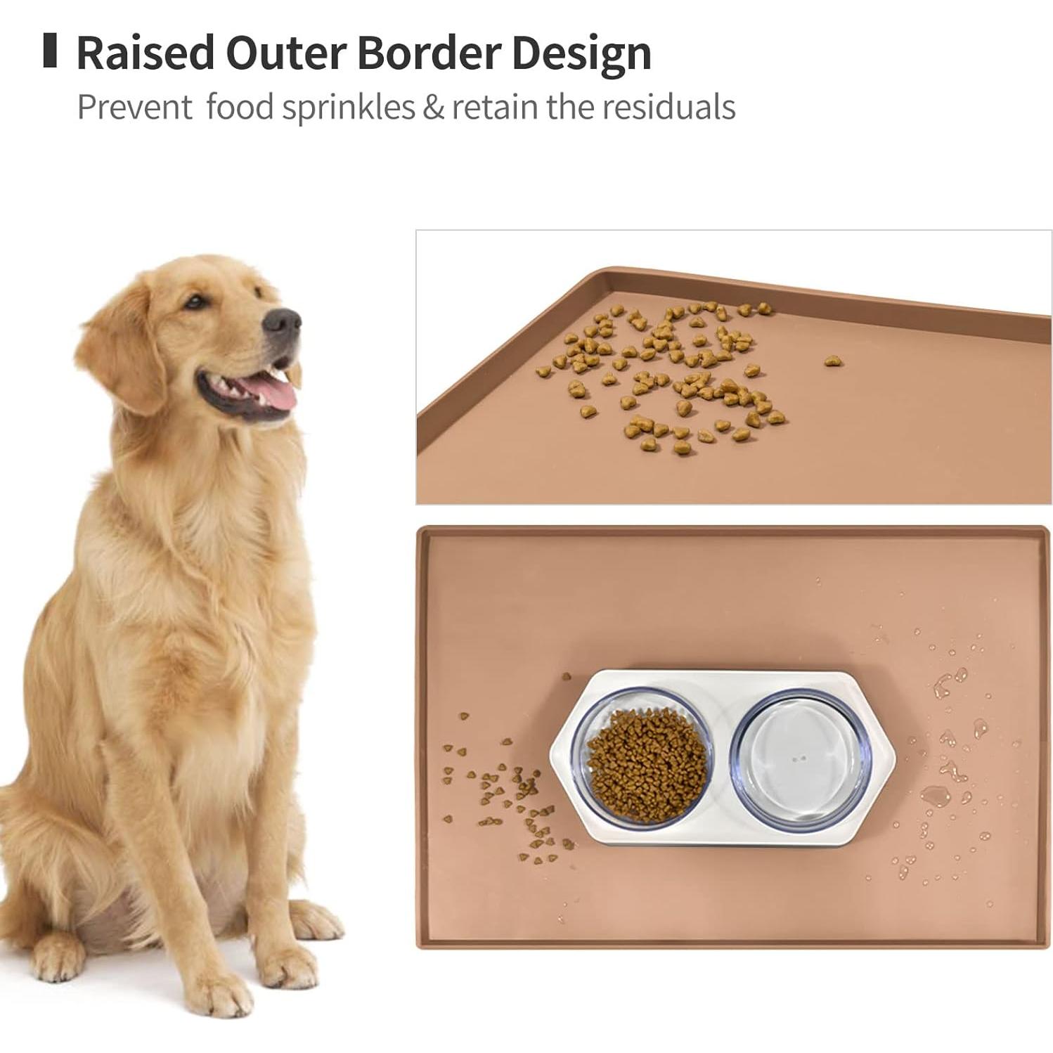 Alfombrilla de Silicona EIOKIT para Comida de Mascotas 46.99x29.21cm
