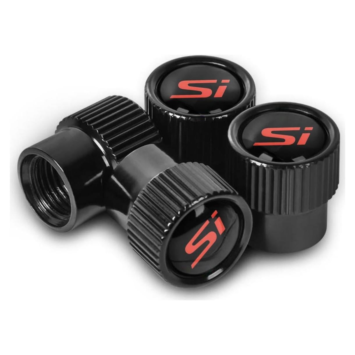Car Tire Valve Stem Caps Metal Air Valve Cap for Honda Civic SI Accessories,Corrosion and Wear Resistance,4Pcs (SI)