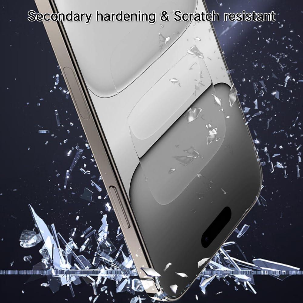 Protector de Pantalla Anti Luz Azul PROTECCION PERFECTA para iPhone 16 Pro 2024 - Vidrio Templado 6X Fuerte