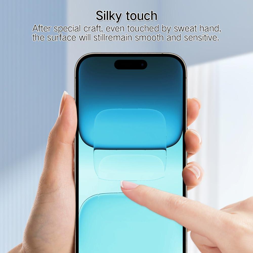 Protector de Pantalla Anti Luz Azul PROTECCION PERFECTA para iPhone 16 Pro 2024 - Vidrio Templado 6X Fuerte