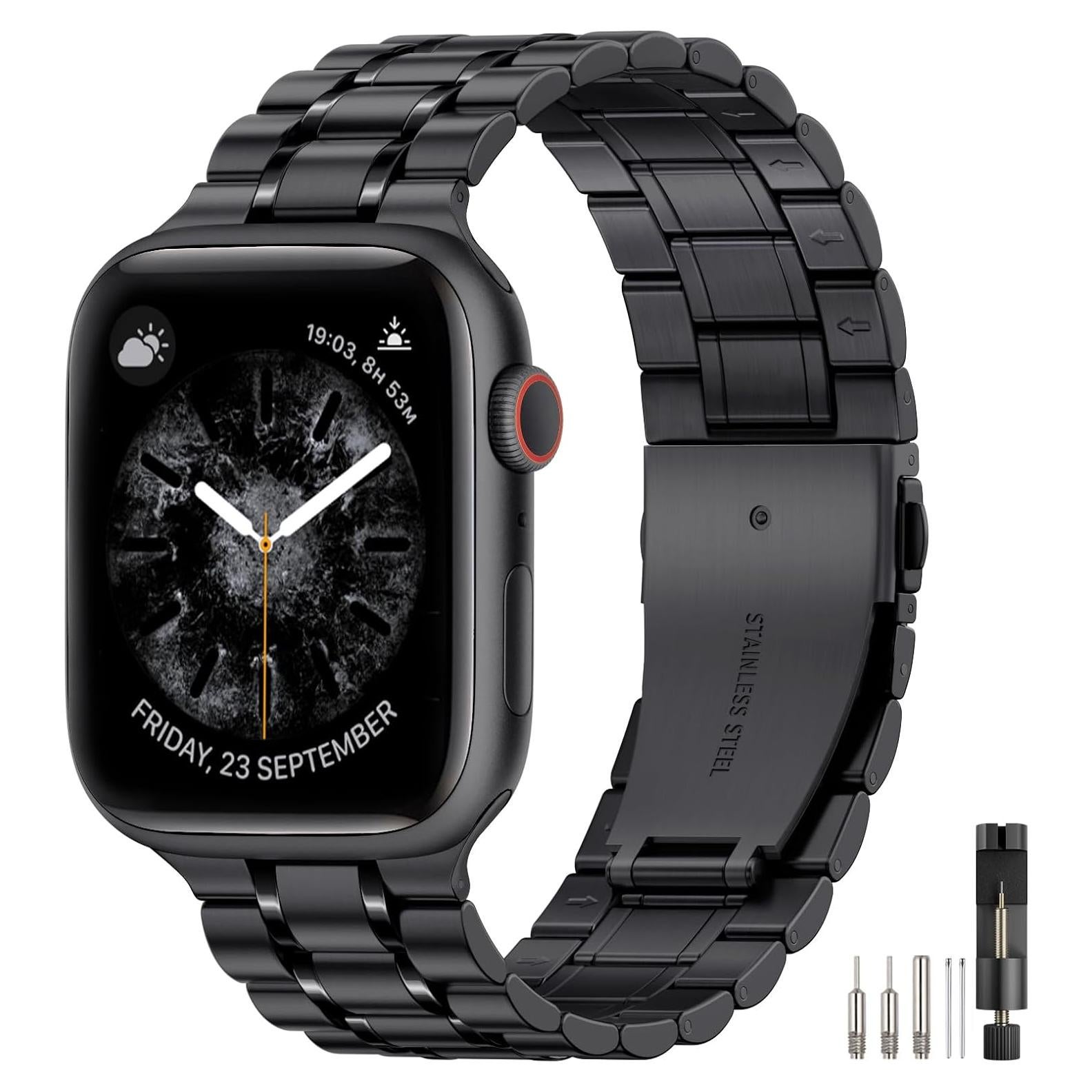 Correa de Acero Inoxidable Bestig para Apple Watch 38-42mm