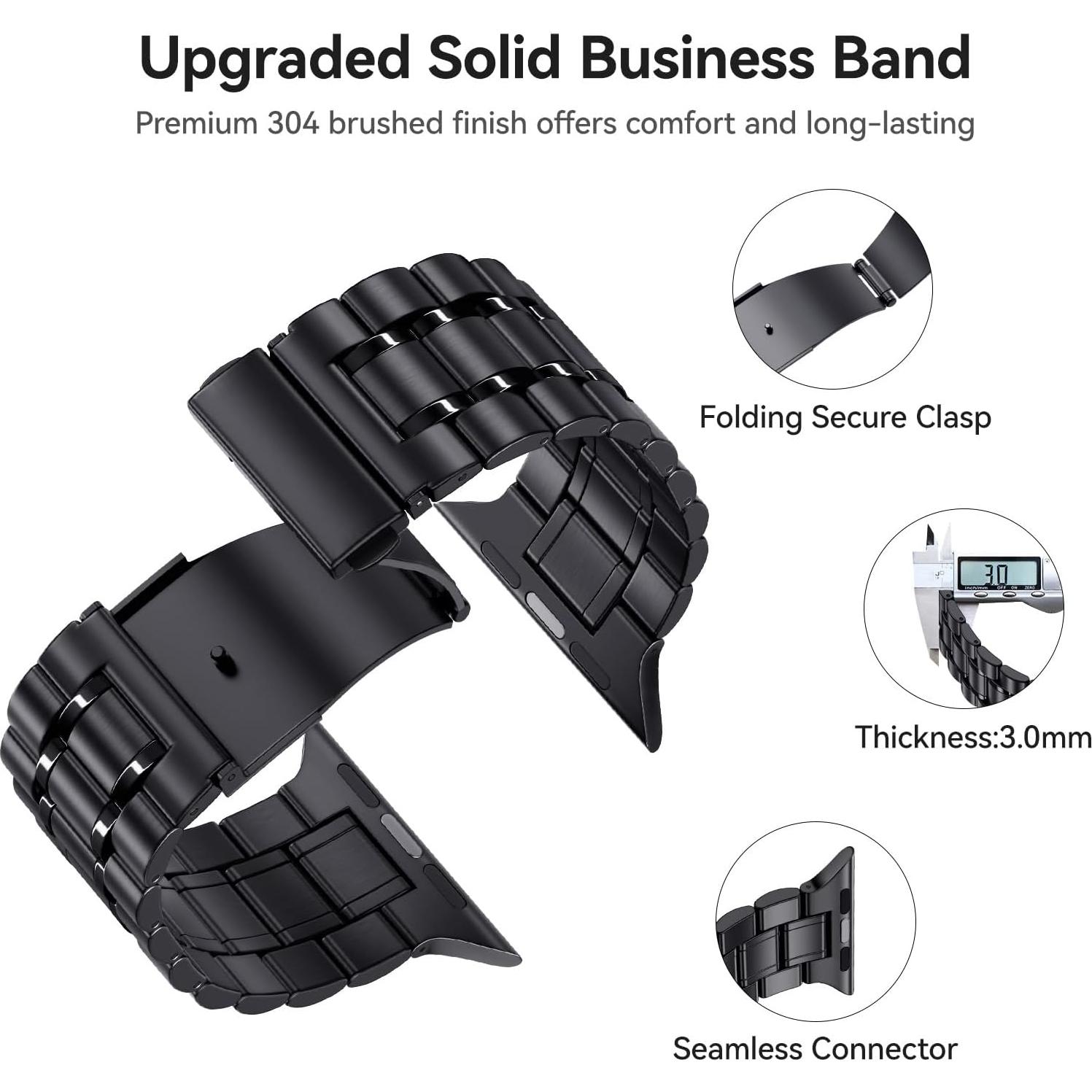 Correa de Acero Inoxidable Bestig para Apple Watch 38-42mm