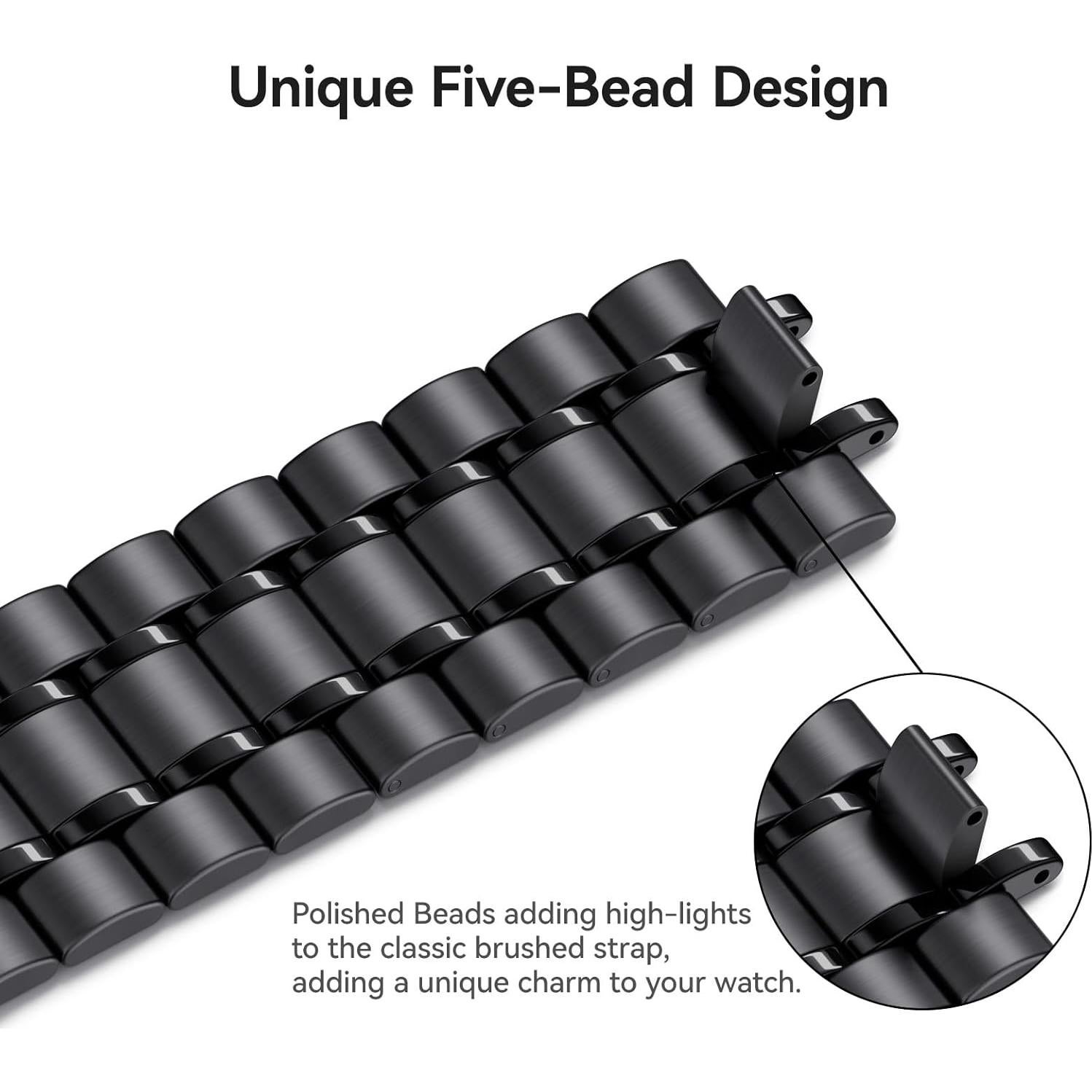 Correa de Acero Inoxidable Bestig para Apple Watch 38-42mm