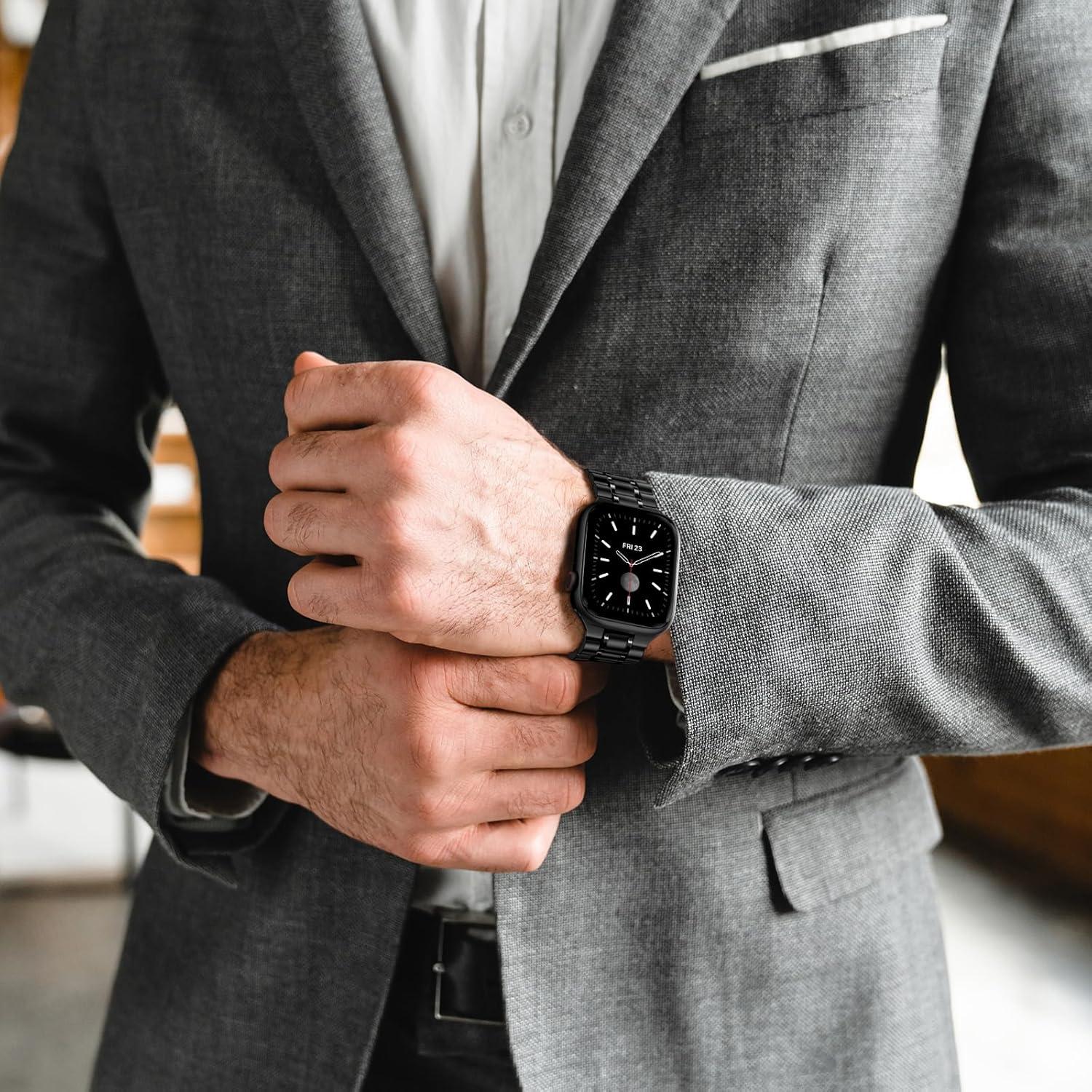 Correa de Acero Inoxidable Bestig para Apple Watch 38-42mm