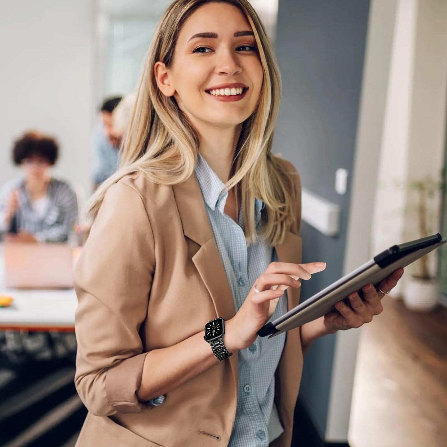 Correa de Acero Inoxidable Bestig para Apple Watch 38-42mm