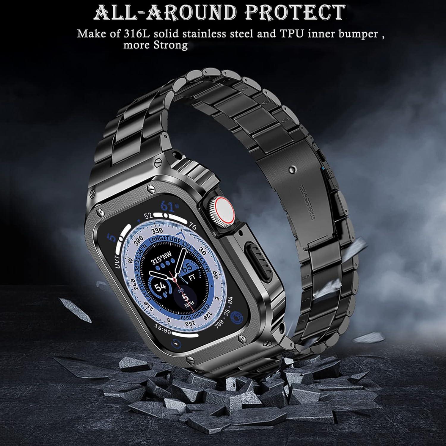 Banda y Caja de Acero Inoxidable MioHHR para Apple Watch 42mm