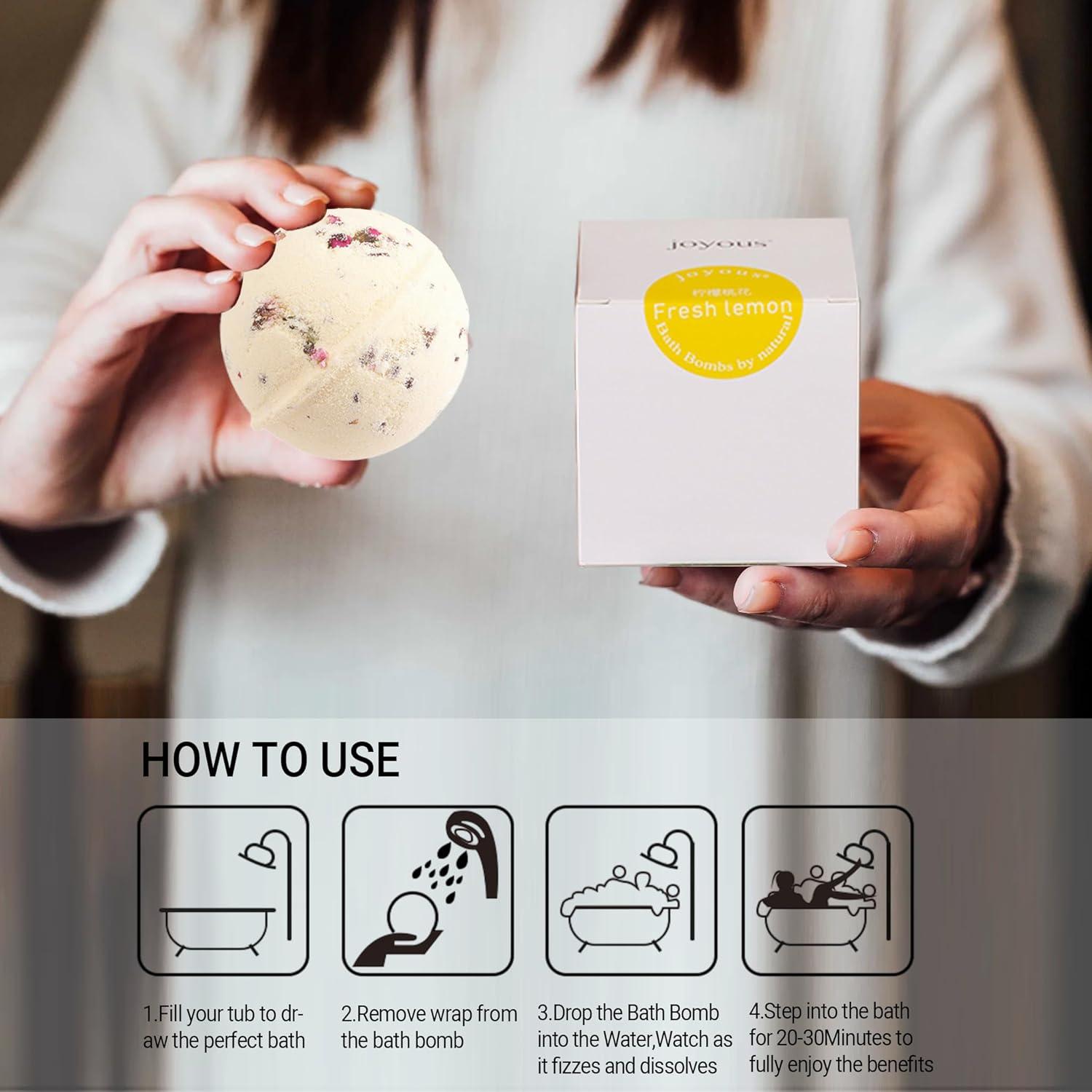 Juego de Bombas de Baño Fumgranth con Aceite de Limón y Sal Marina - 2 Piezas