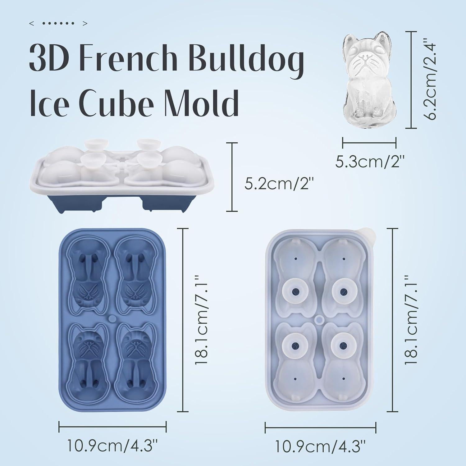 Bandejas de Silicona para Hielo Teeloray 3D Gato y Perro