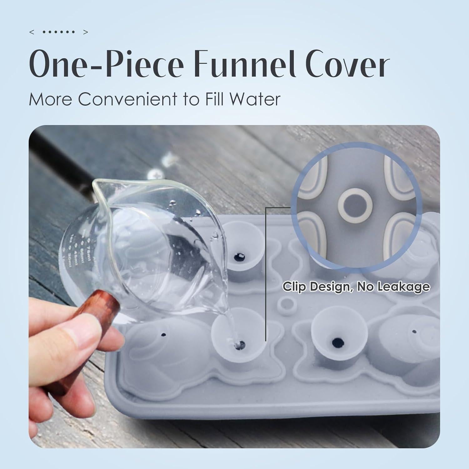 Bandejas de Silicona para Hielo Teeloray 3D Gato y Perro