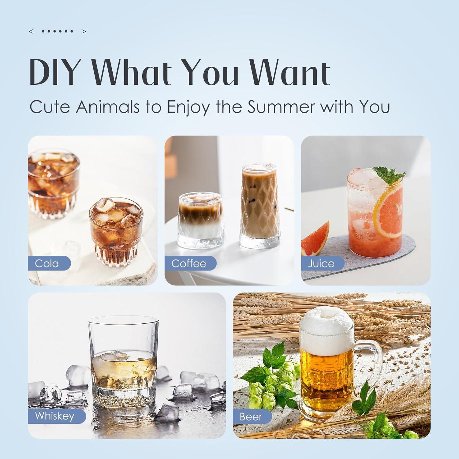 Bandejas de Silicona para Hielo Teeloray 3D Gato y Perro