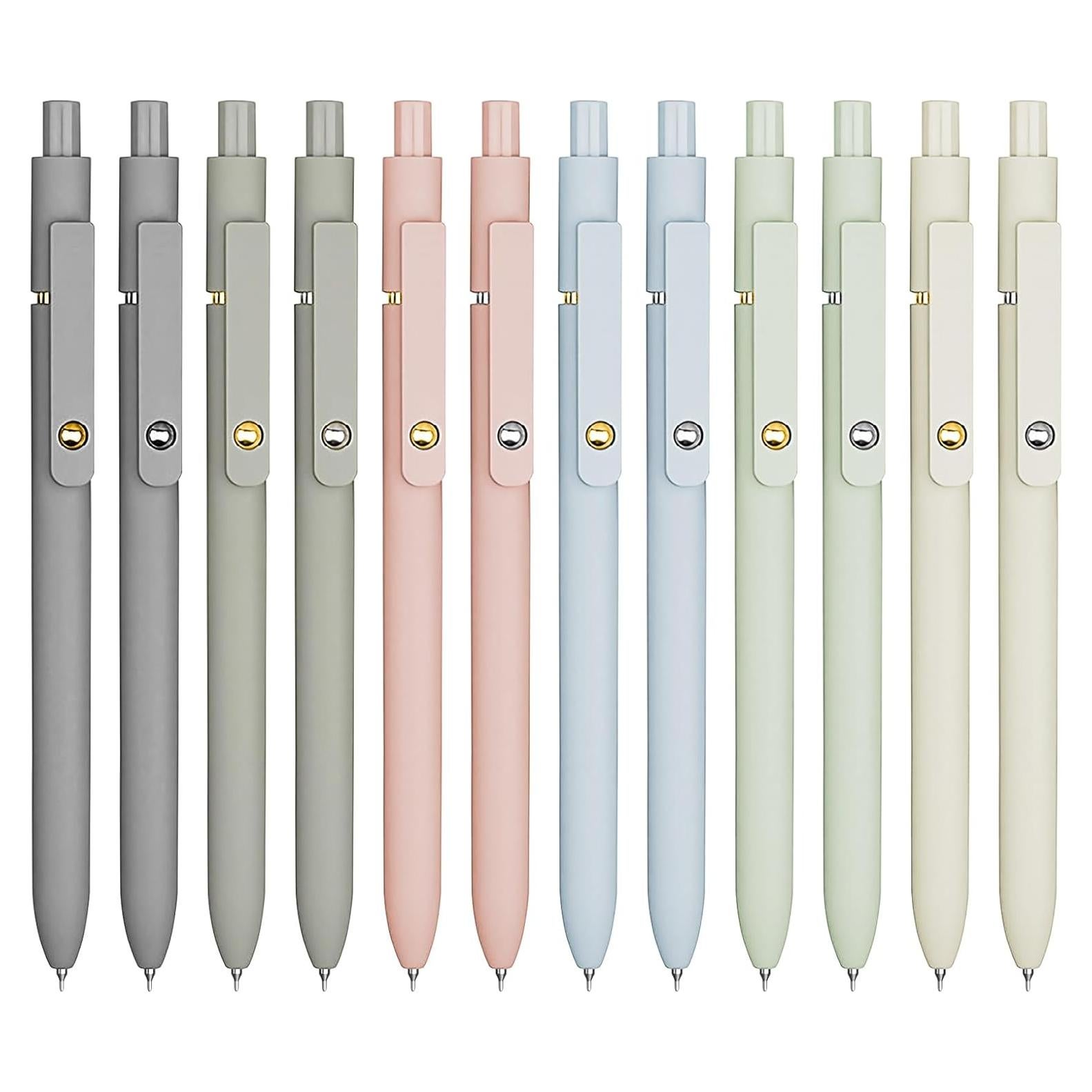 Bolígrafos de Gel UIXJODO 12 Pcs 0.5mm Tinta Negra Secado Rápido