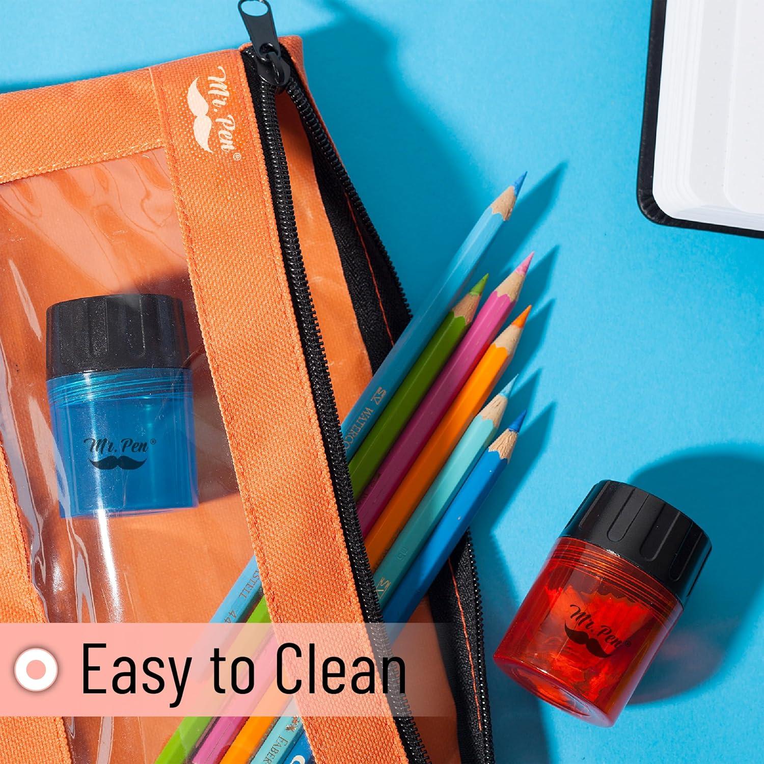 Sacapuntas Manual Mr. Pen - Paquete de 6 Colores Asortidos